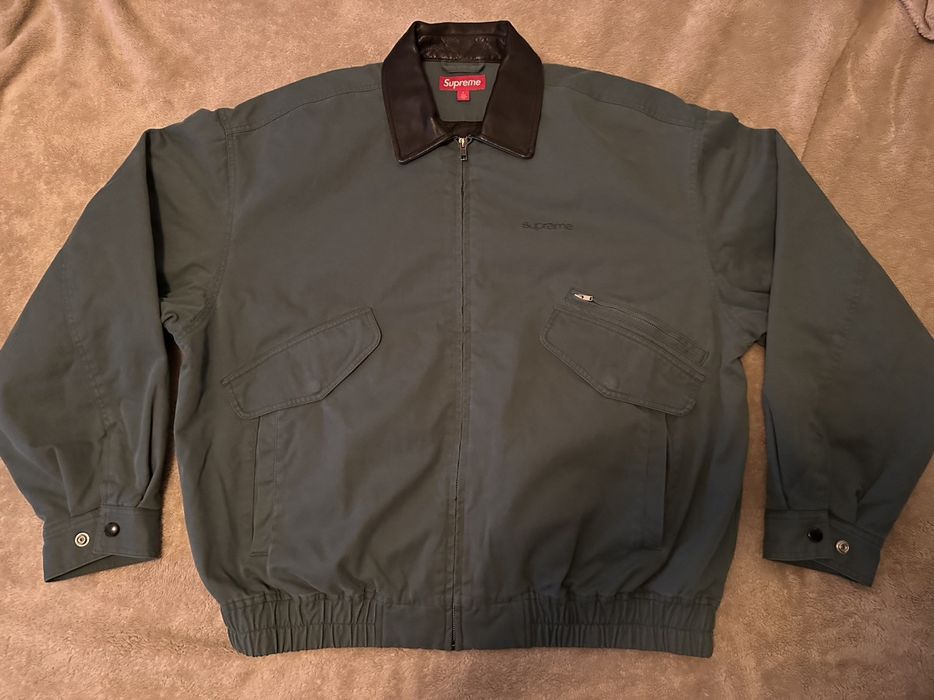 Supreme FW23 - LEATHER COLLAR UTILITY JACKET | Grailed