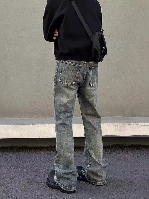 Japanese Brand × Jean Vintage washed slub straight-leg bootcut jeans Size US 32 / EU 48 - 3 Thumbnail