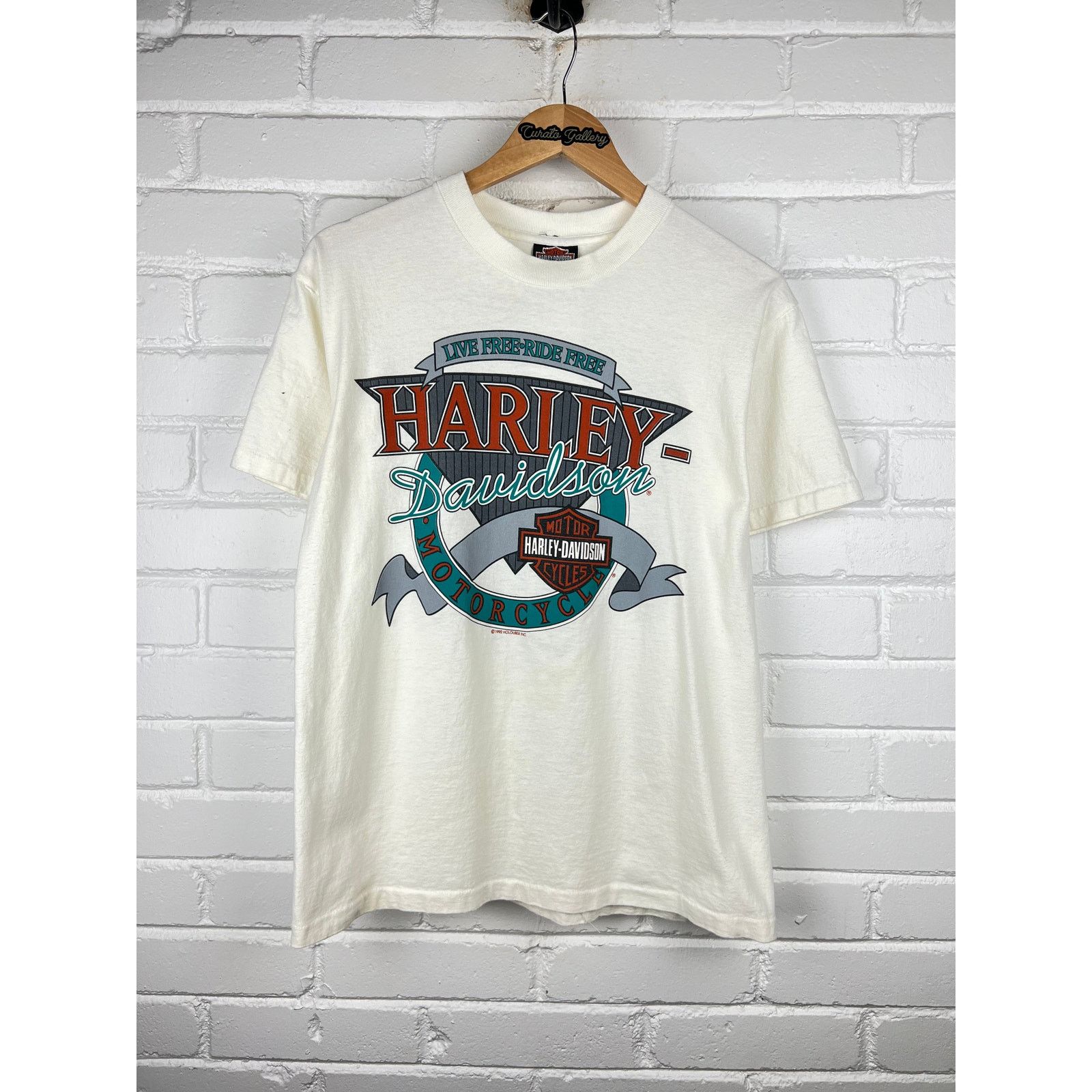Vintage Vintage 1992 Harley Davidson Motorcycle Bald Eagle T Shirt M Size US M / EU 48-50 / 2 - 1 Thumbnail
