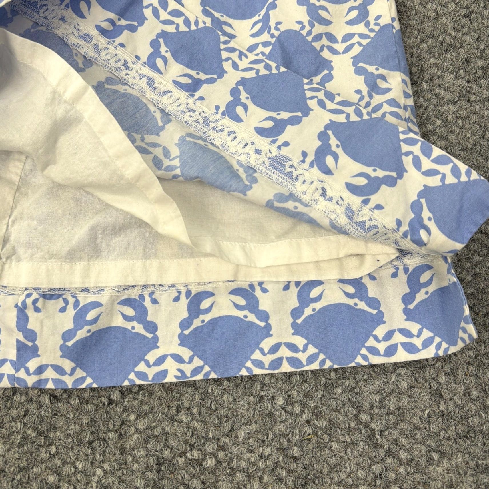 Lilly Pulitzer Lilly Pulitzer Skirt 2 Blue White Crab Print Cotton Lined Summer Golf Womens Size 26" / US 2 / IT 38 - 5 Thumbnail