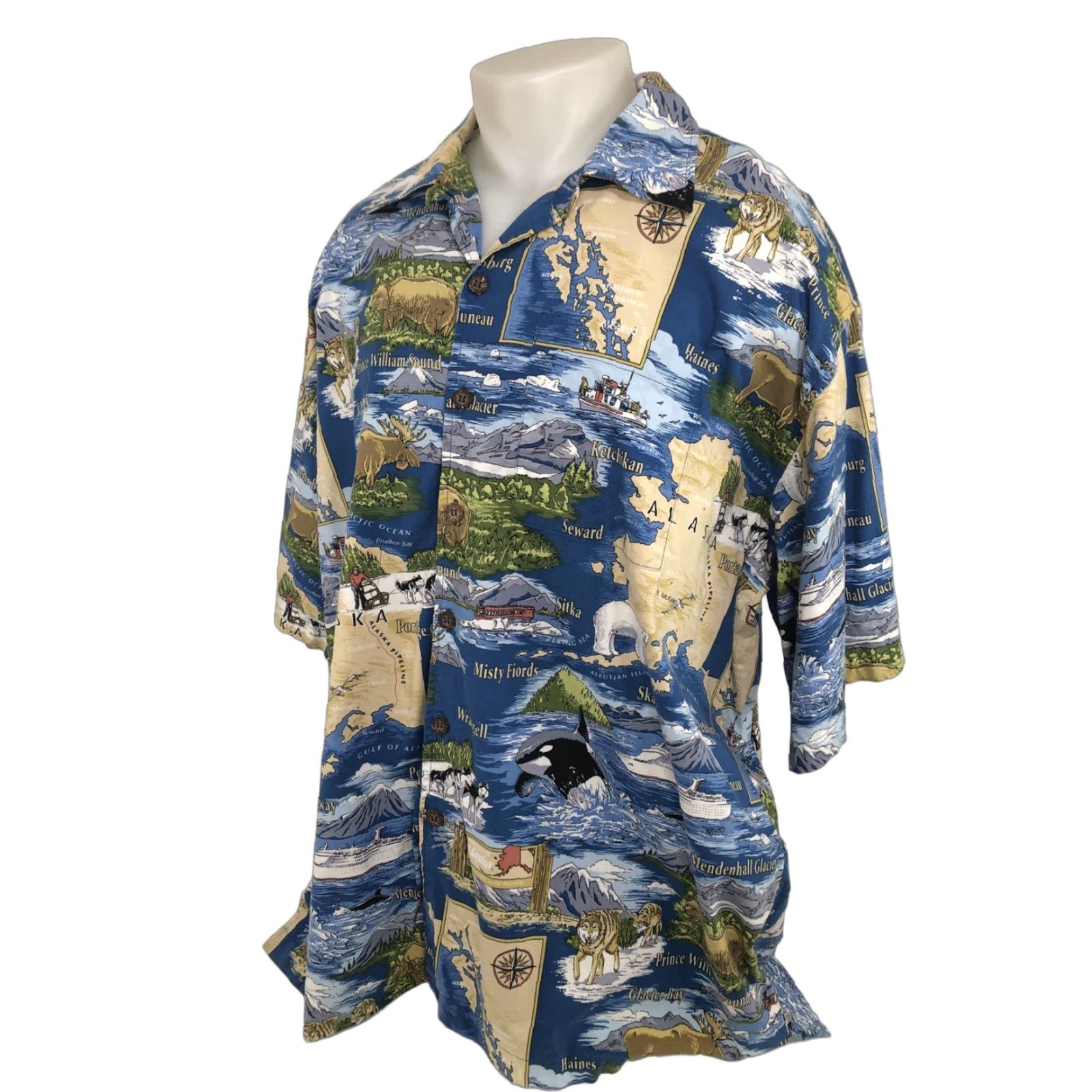 Vintage DAVID CAREY Originals ALASKA THEME Mens 3XL Shirt Size US XXL / EU 58 / 5 - 1 Thumbnail
