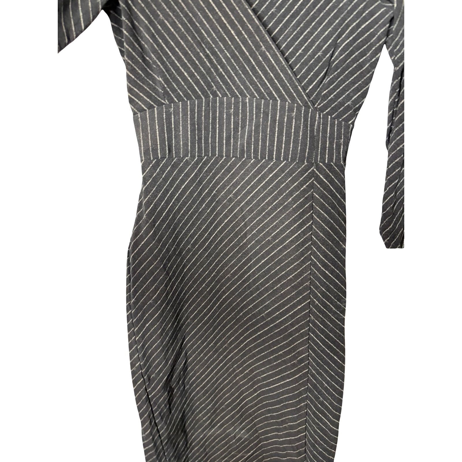 Chiara Boni Chiara Boni La Petit Robe Black Pinstripe Iza Sheath dress 8 Size M / US 6-8 / IT 42-44 - 6 Thumbnail