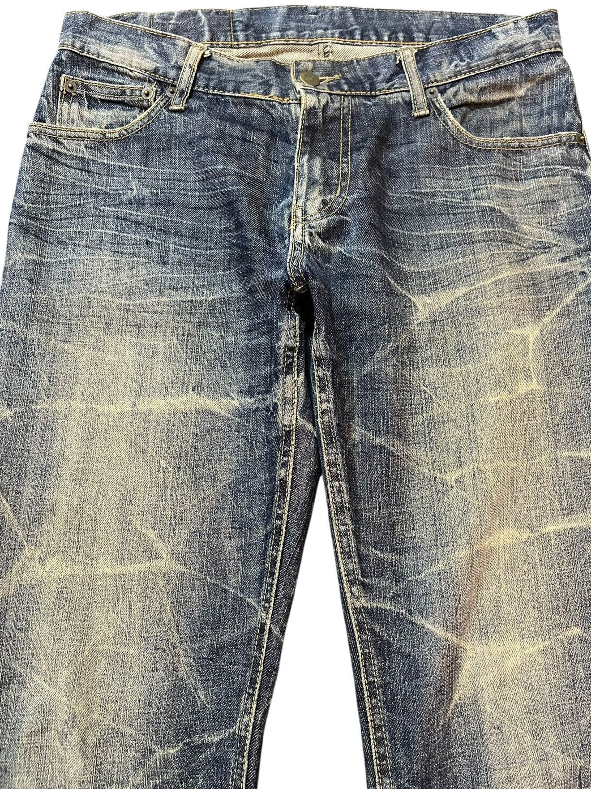 Japan Blue Vintage Men’s Mellrose Flare Mudwash Honeycomb Denim Size US 32 / EU 48 - 2 Thumbnail