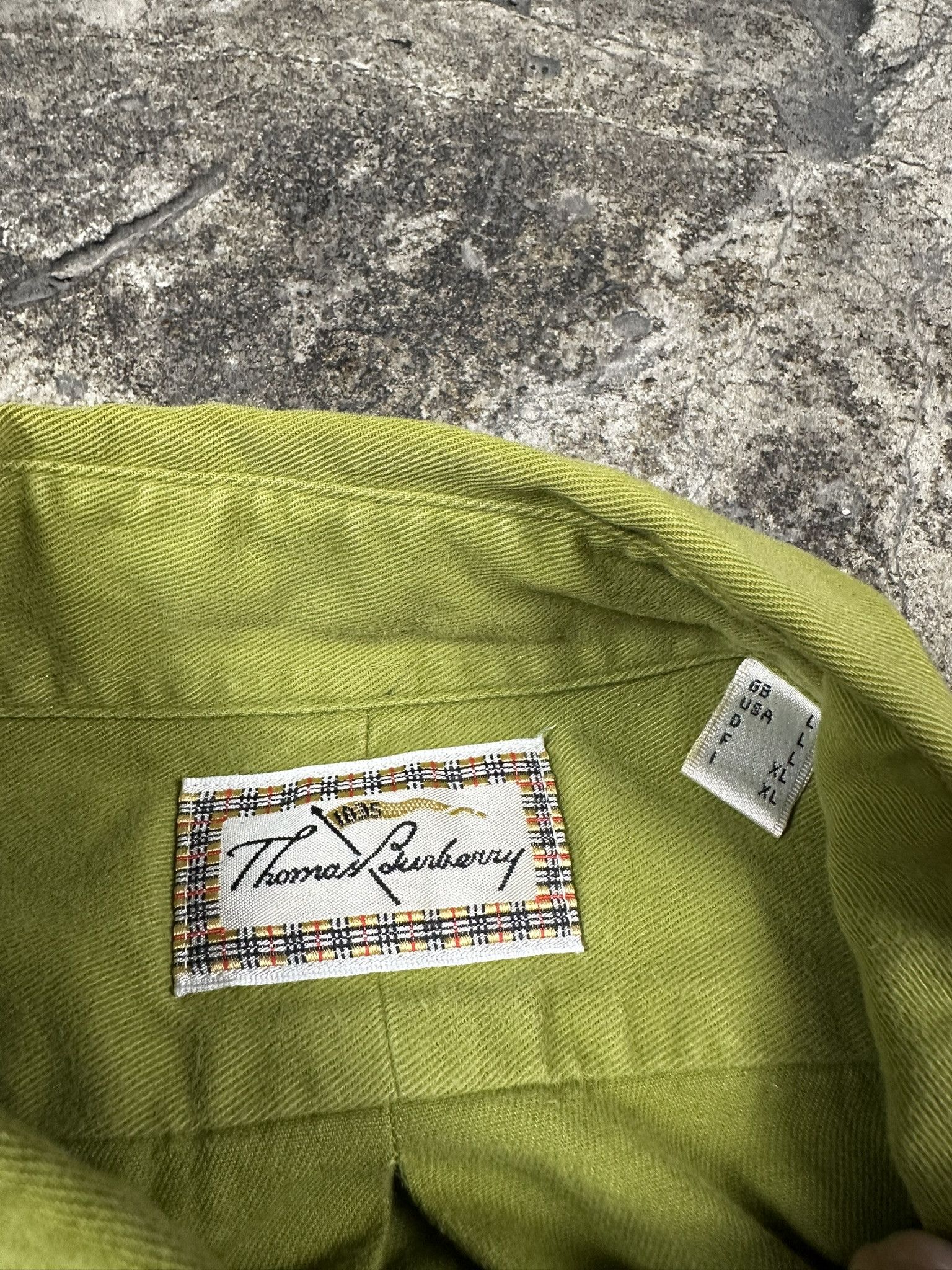 Burberry Vintage Thomas Burberry Green Button Up Shirt Size US L / EU 52-54 / 3 - 4 Thumbnail