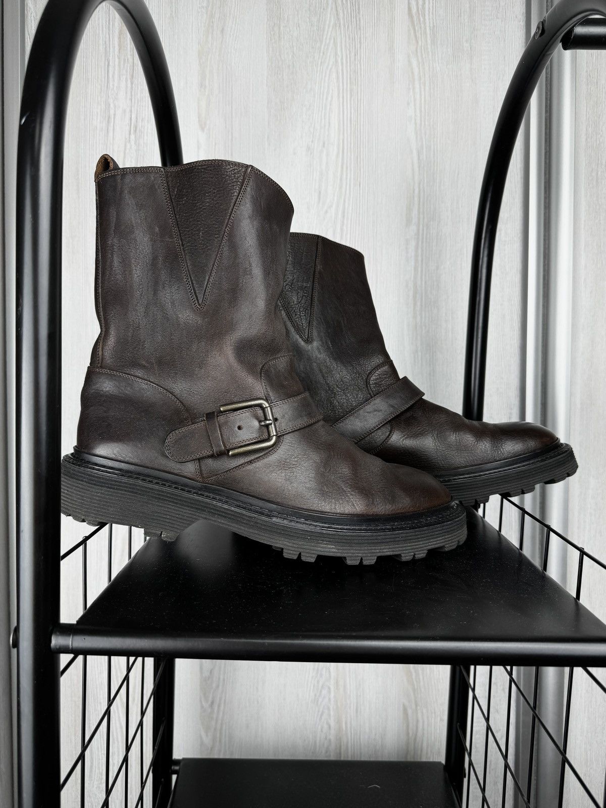 Dolce & Gabbana Dolce & Gabbana Brown Leather Biker Boots men’s size UK 8.5 Size US 9.5 / EU 42-43 - 2 Thumbnail