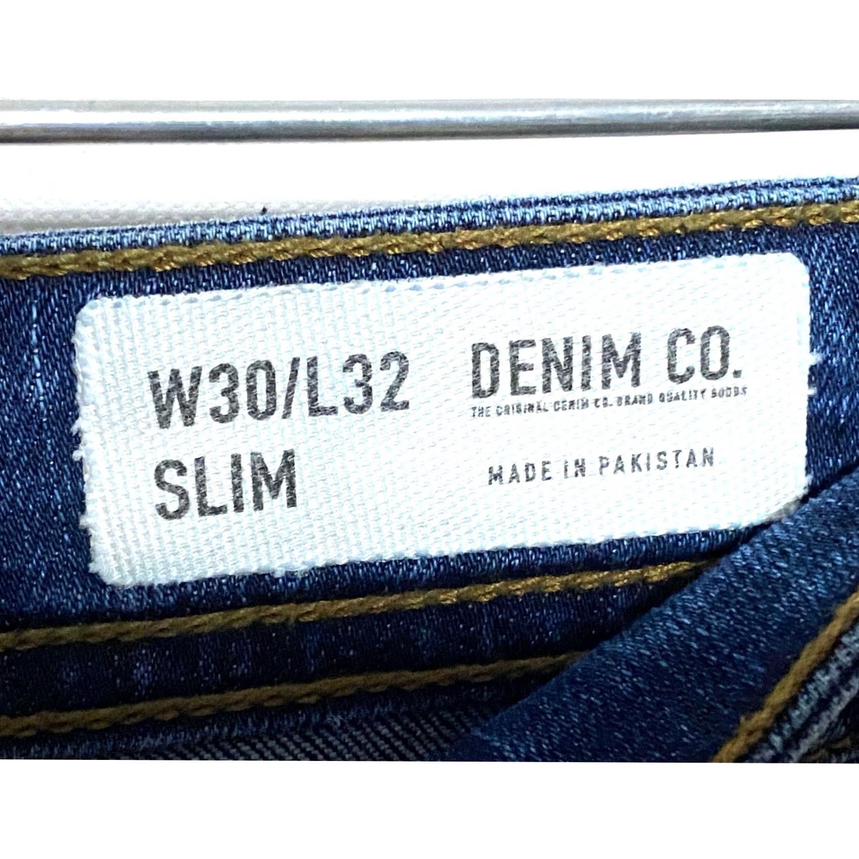 CO VINTAGE Denim Co Est 1969 Jeans Button Fly Slim Leg Blue Denim Mens 30 x 32 Stretch Jeans Mens Size US 30 / EU 46 - 4 Thumbnail