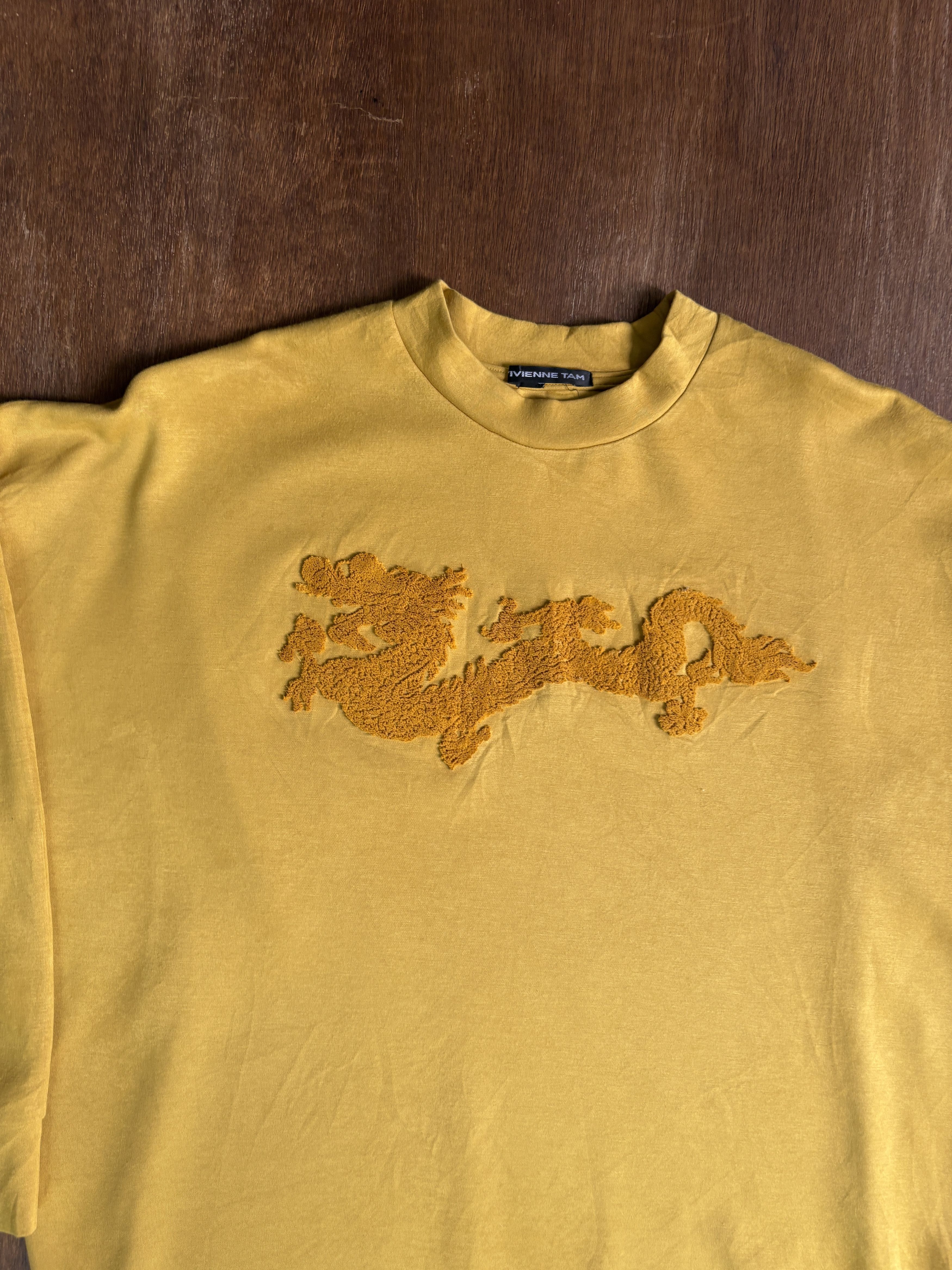 Vivienne Tam VIVIENNE TAM Yellow Dragon Embroidery Sweatshirt Size L / US 10 / IT 46 - 2 Thumbnail