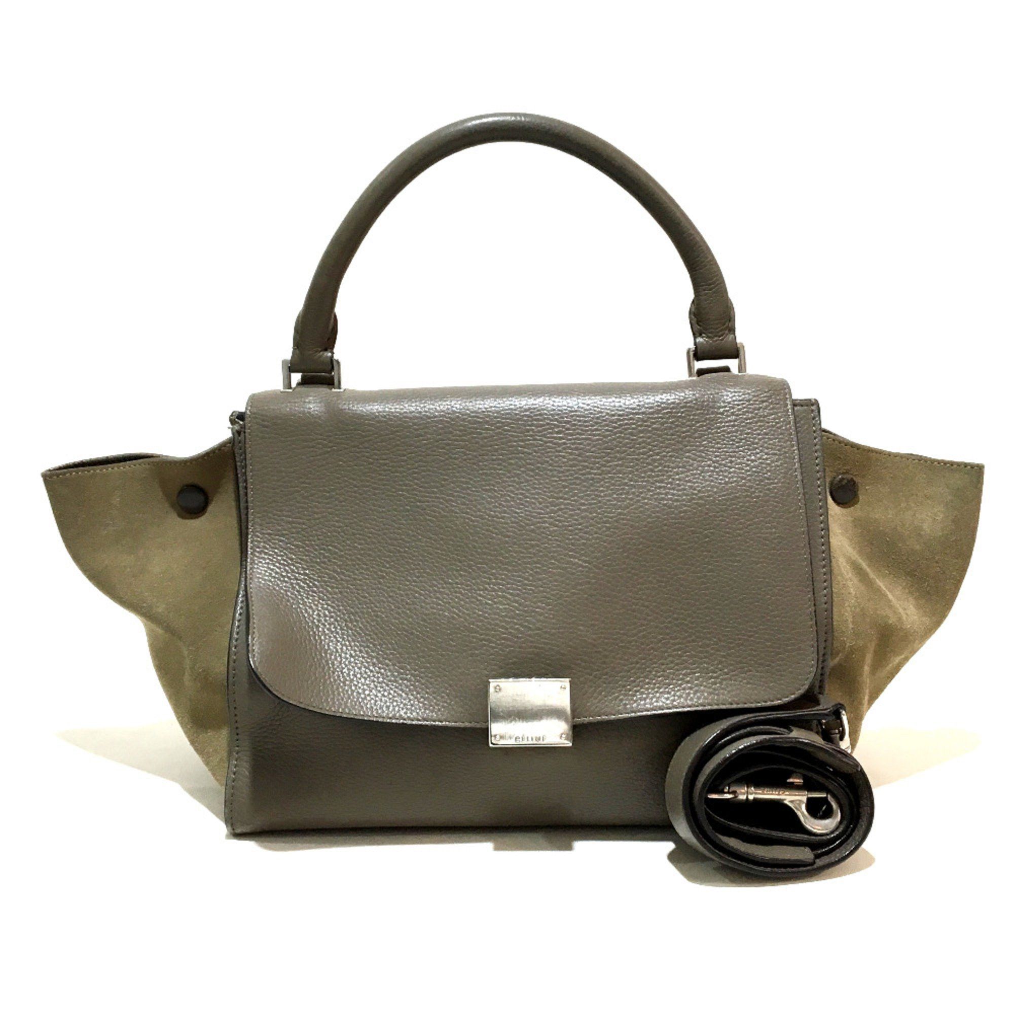 Celine CELINE 2way Bag Shoulder Bag Hand Bag Charcoal gray Size ONE SIZE - 1 Thumbnail