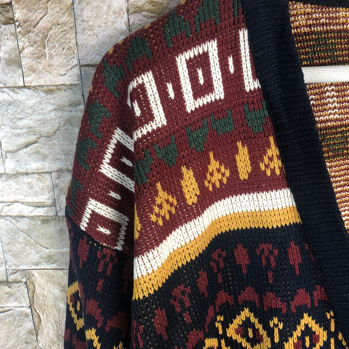 Homespun Knitwear × Japanese Brand Fun Knitz Multicolor Cardigan Knitwear #A177 Size US S / EU 44-46 / 1 - 9 Thumbnail