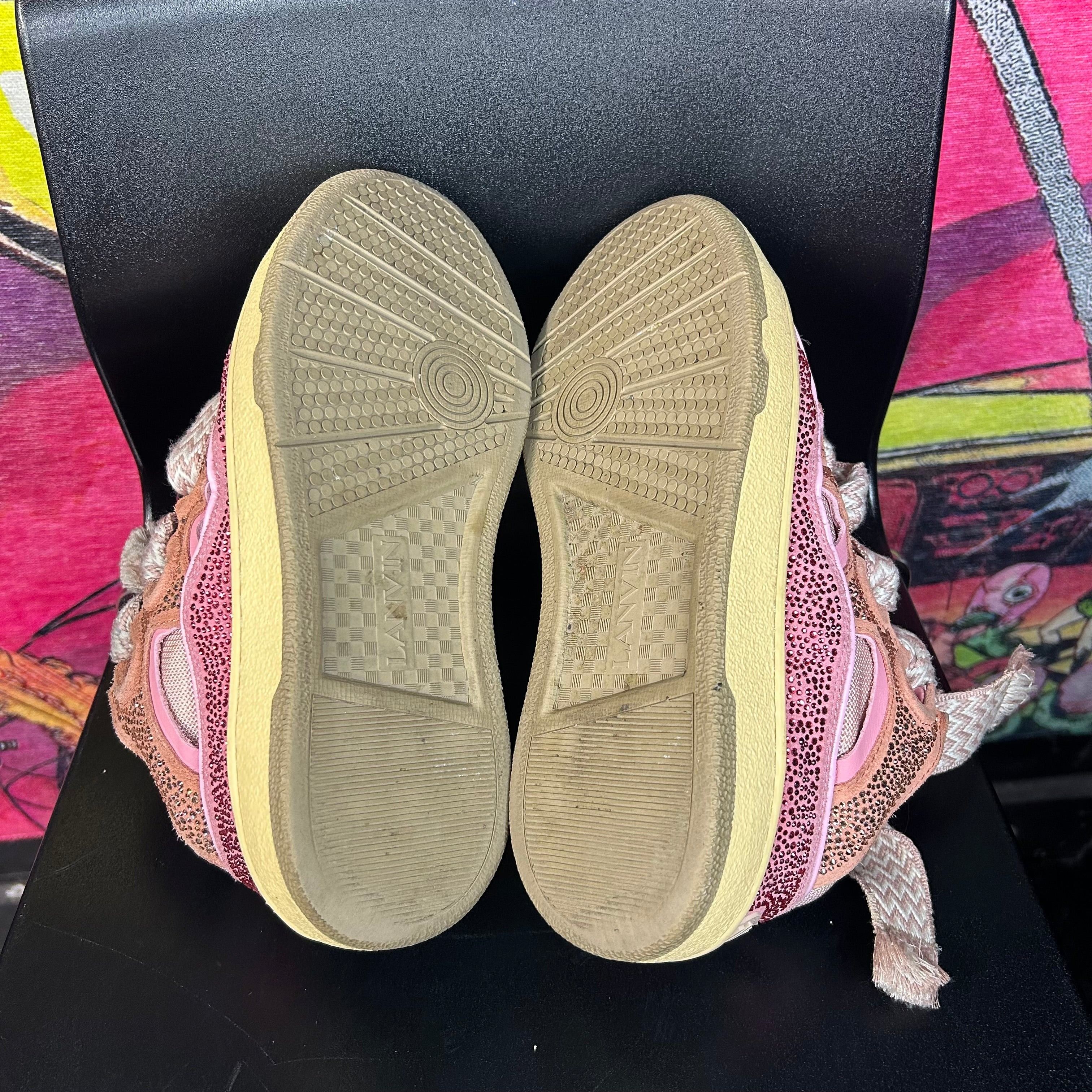 Lanvin Lanvin Curb Sneakers Crystal Embellished Pink Size 41 / 8 Size US 8 / EU 41 - 6 Thumbnail