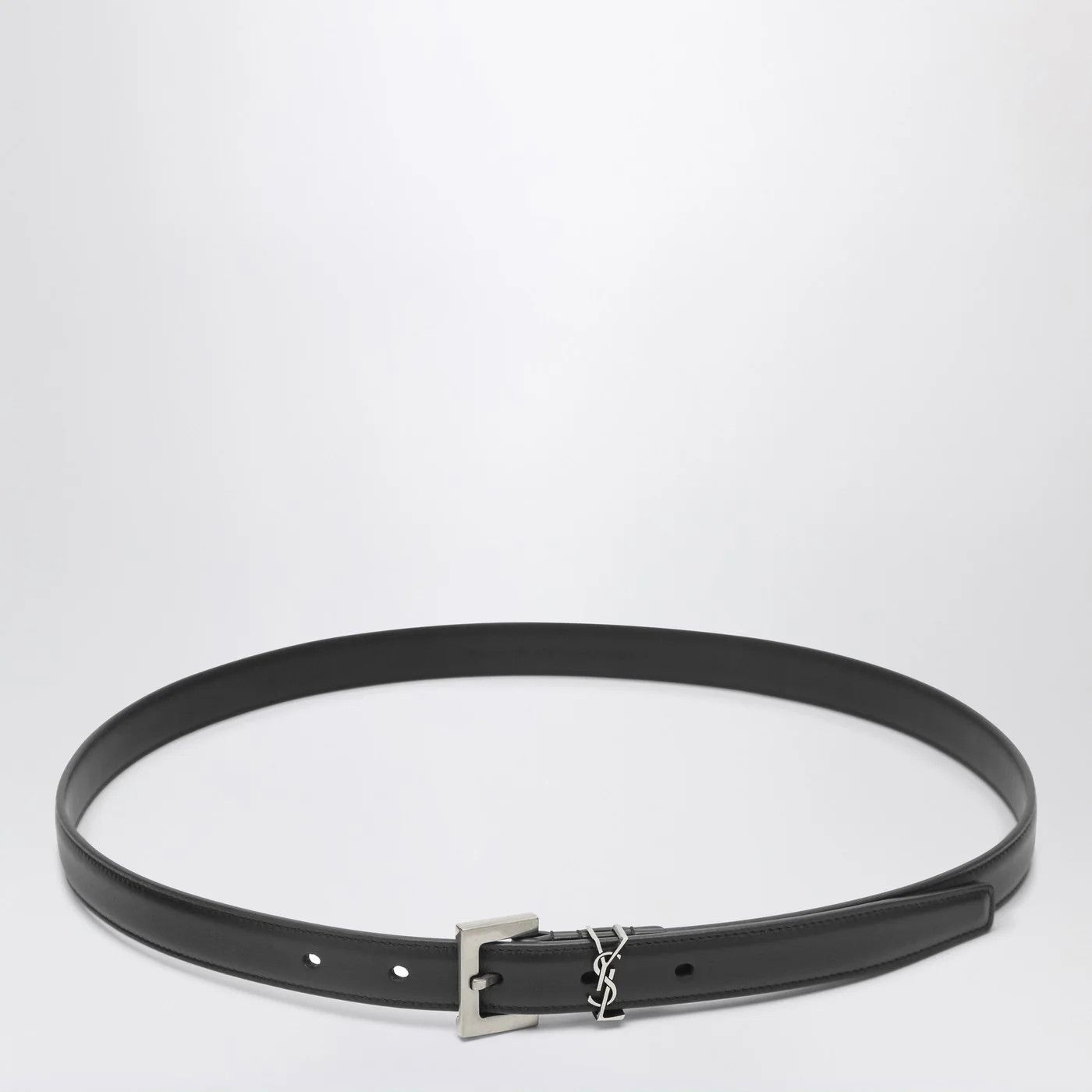 Saint Laurent Paris o1d2blof0526 Size: 90 IT / Cassandre Leather Belt in Black Size ONE SIZE - 1 Thumbnail