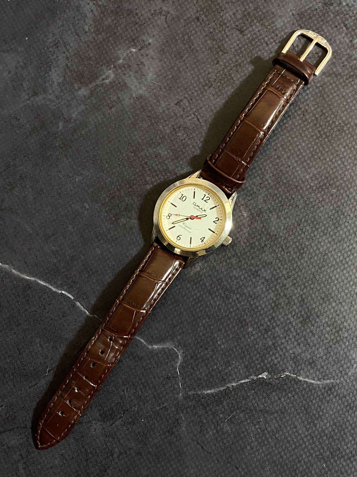 Japanese Brand × Vintage Omax Classic Leather Strap Watch Japanese Brand Size ONE SIZE - 4 Thumbnail