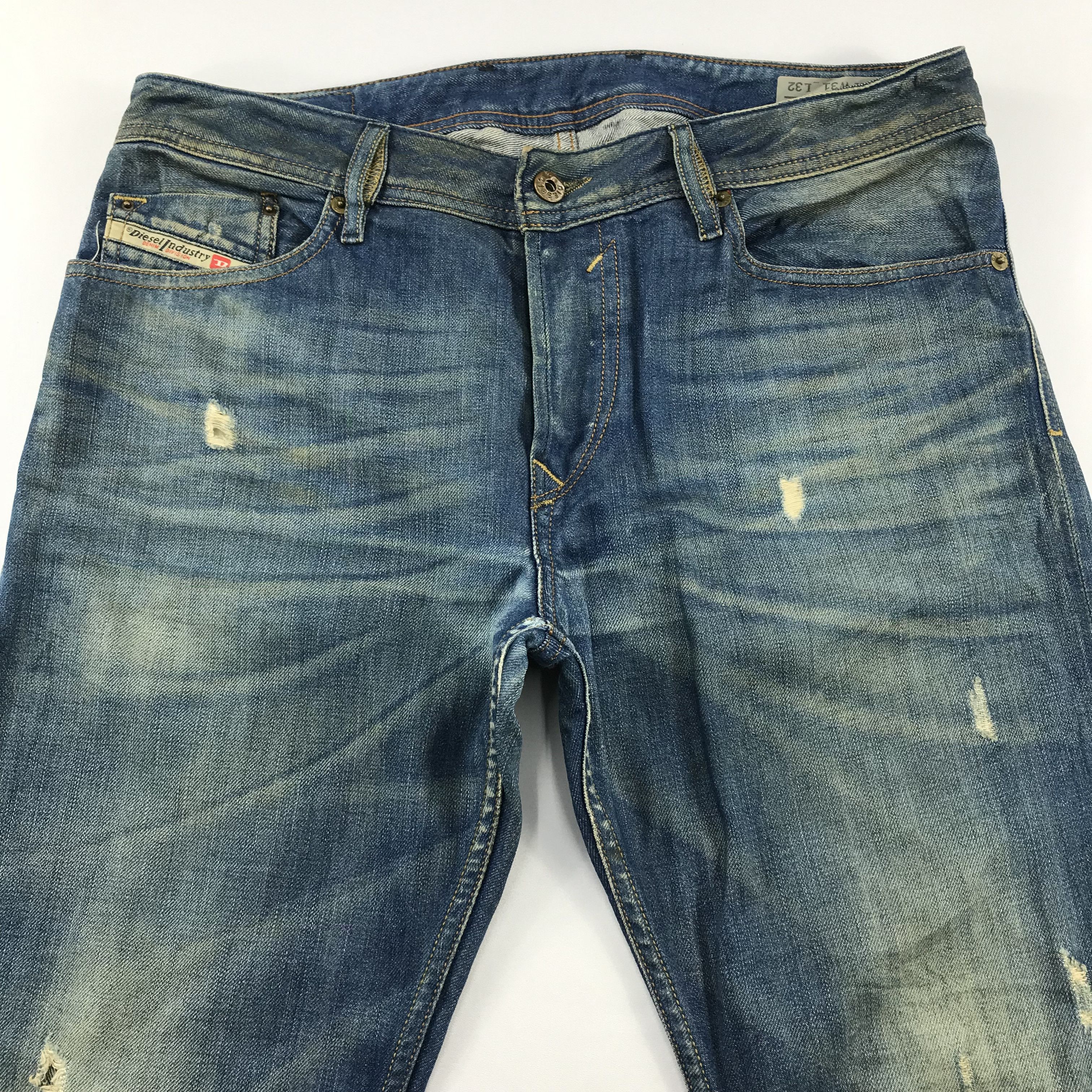 Diesel Diesel Waykee Regular Straight Distress Denim Jean KJ3456 Size US 31 - 3 Thumbnail