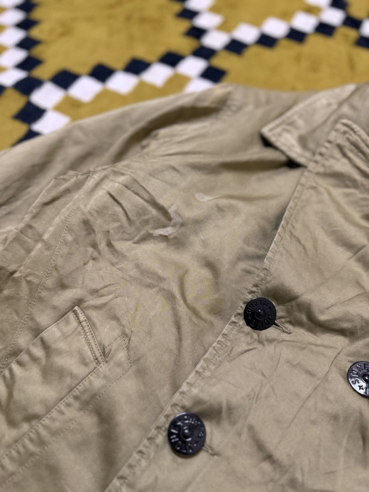 Stone Island 💸Last Drop💸Vintage Archive Stone Island Raso Gommato Size US M / EU 48-50 / 2 - 6 Thumbnail