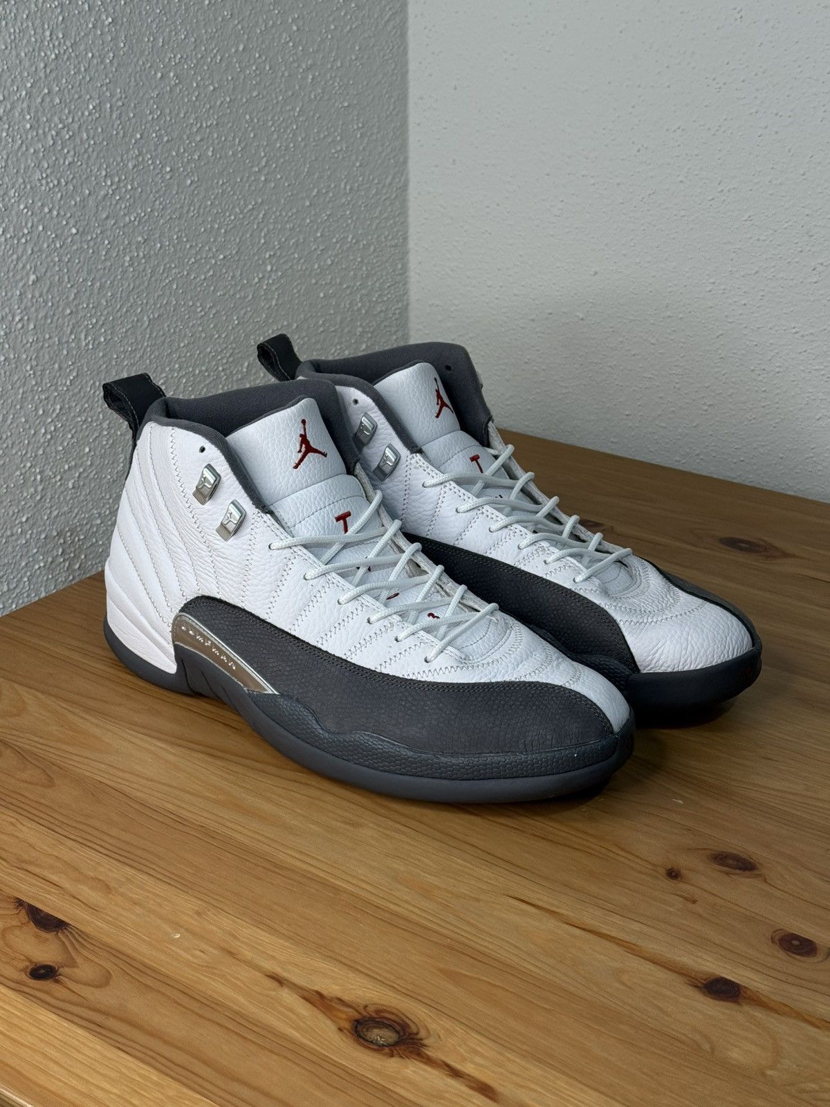Jordan Brand × Nike Nike Air Jordan 12 Retro White Dark Grey Size US 14 / EU 47 - 1 Thumbnail