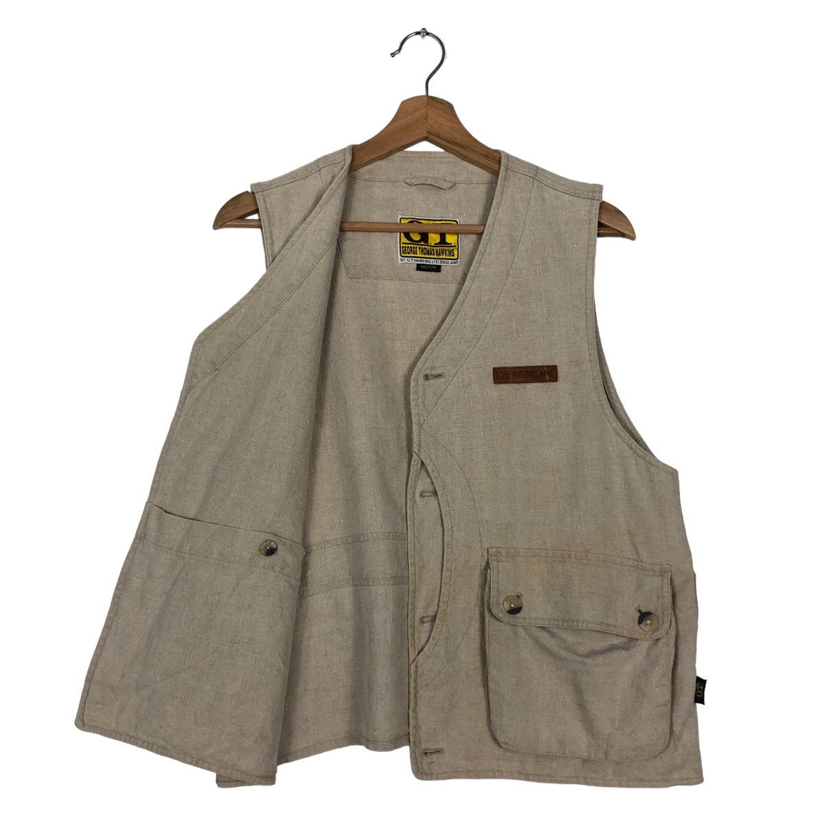Japanese Brand 🔥Vintage Utility Vest Cargo Multi Pocket GT Thomas Hawkins Size US M / EU 48-50 / 2 - 9 Thumbnail