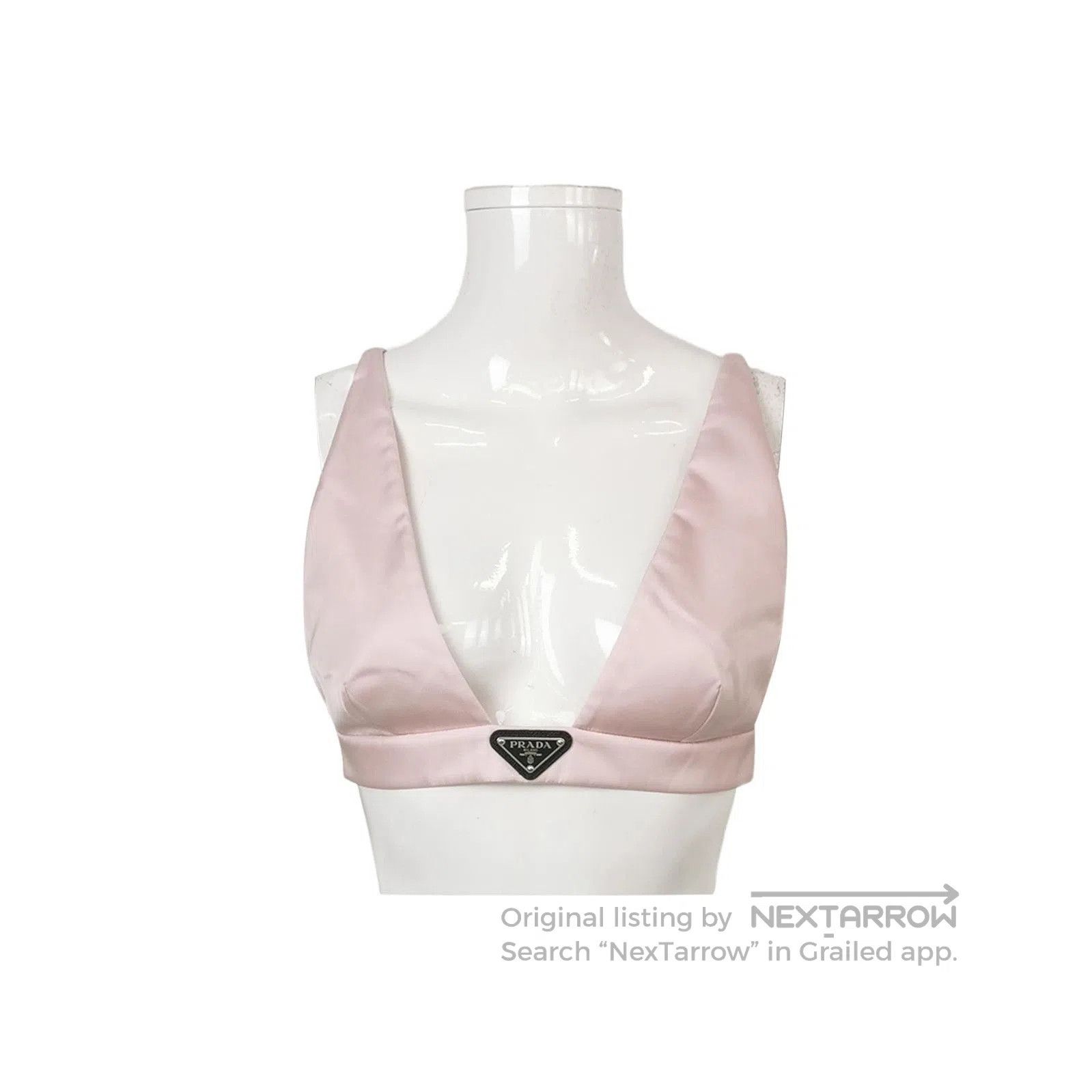 Prada Prada Triangle Logo Bralette in Pink . Size M / US 6-8 / IT 42-44 - 1 Thumbnail