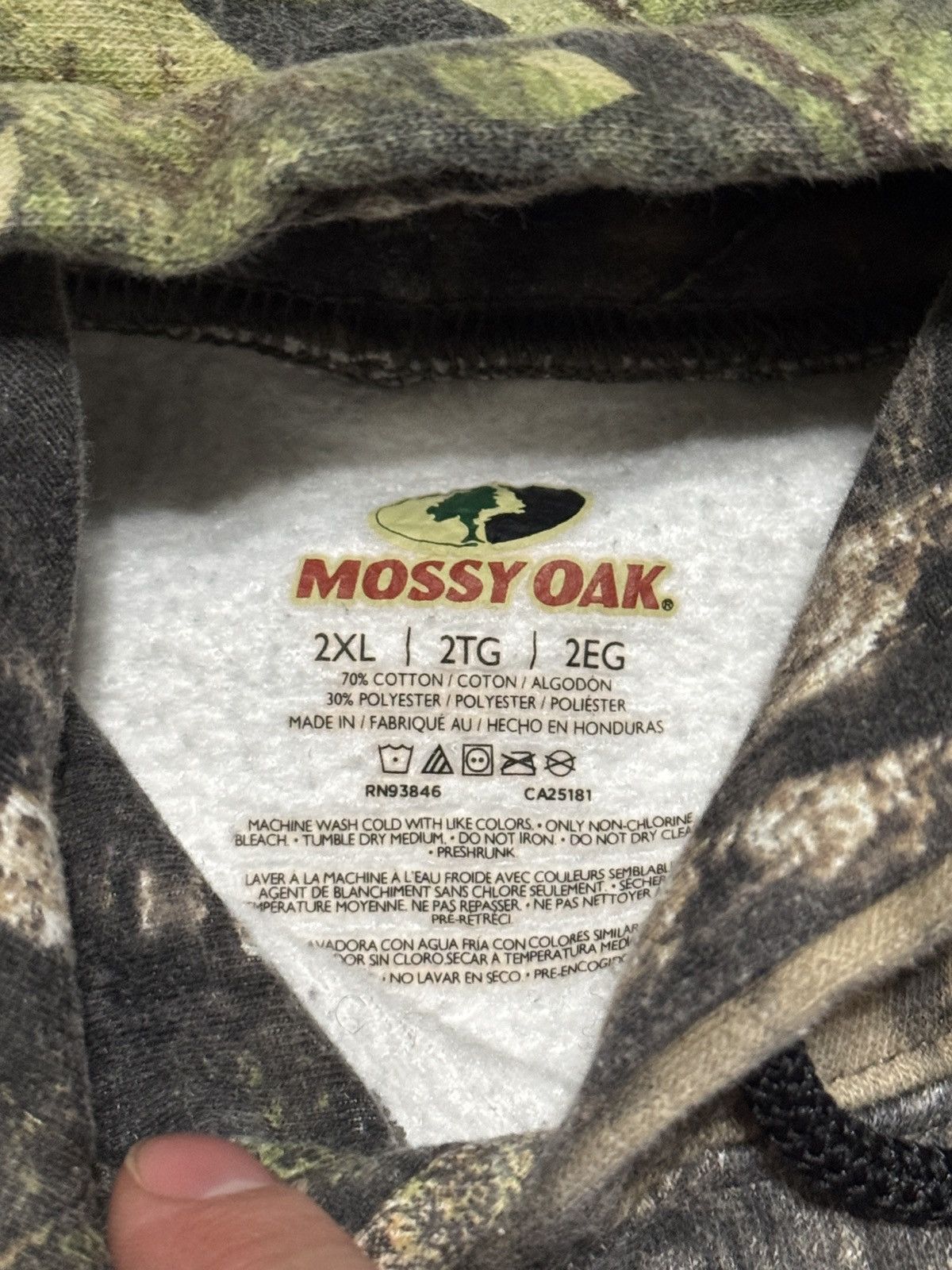 Mossy Oaks Y2K Camo Mossy Oak Hoodie XXL Hip Hop Grunge Sweatshirt Size US XXL / EU 58 / 5 - 3 Thumbnail