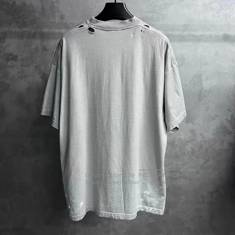 Balenciaga Balenciaga Gray Lightning Print Short Sleeve T-shirt. Size US XS / EU 42 / 0 - 2 Thumbnail