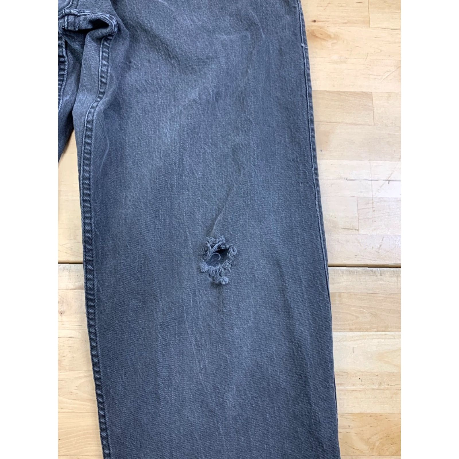 Denime 77 Denim Jeans Men M Black Faded Skate Baggy Loose Grunge 12857 Size US 31 - 4 Thumbnail