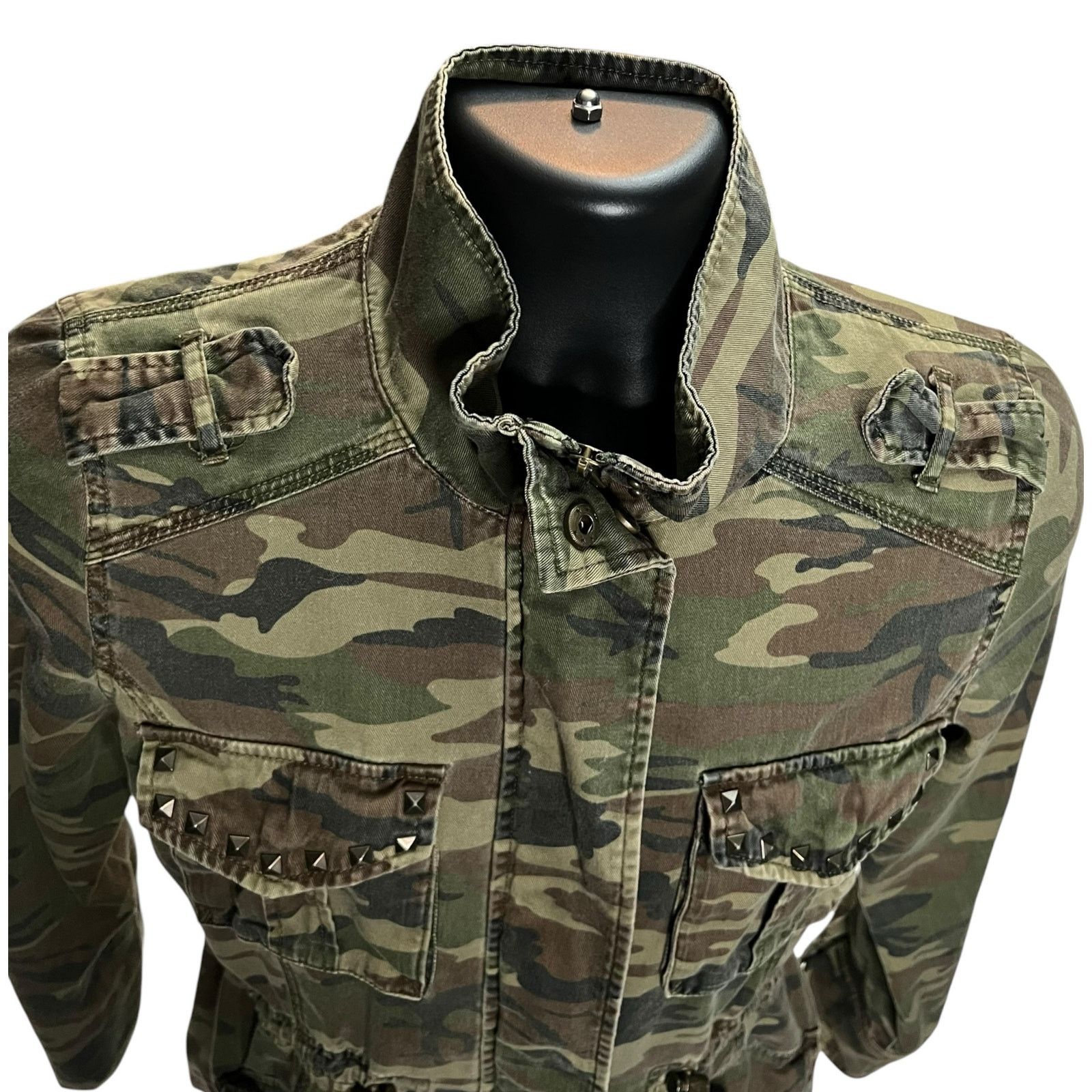 Other Women’s Camo Military Utility Jacket Studded Pockets Medium Size M / US 6-8 / IT 42-44 - 10 Thumbnail