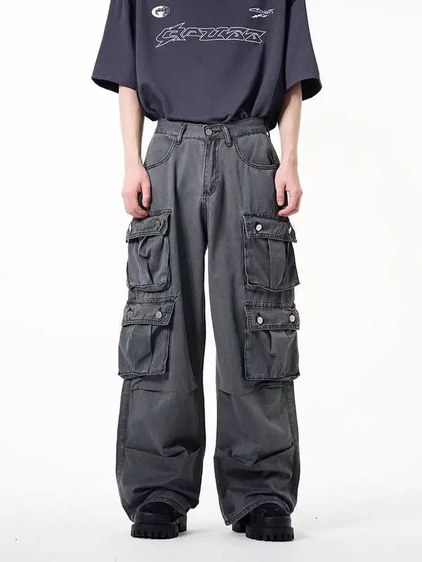 VIBE Retro High Street Hip Hop Wide Leg Loose Casual Pants Size US 32 / EU 48 - 1 Thumbnail