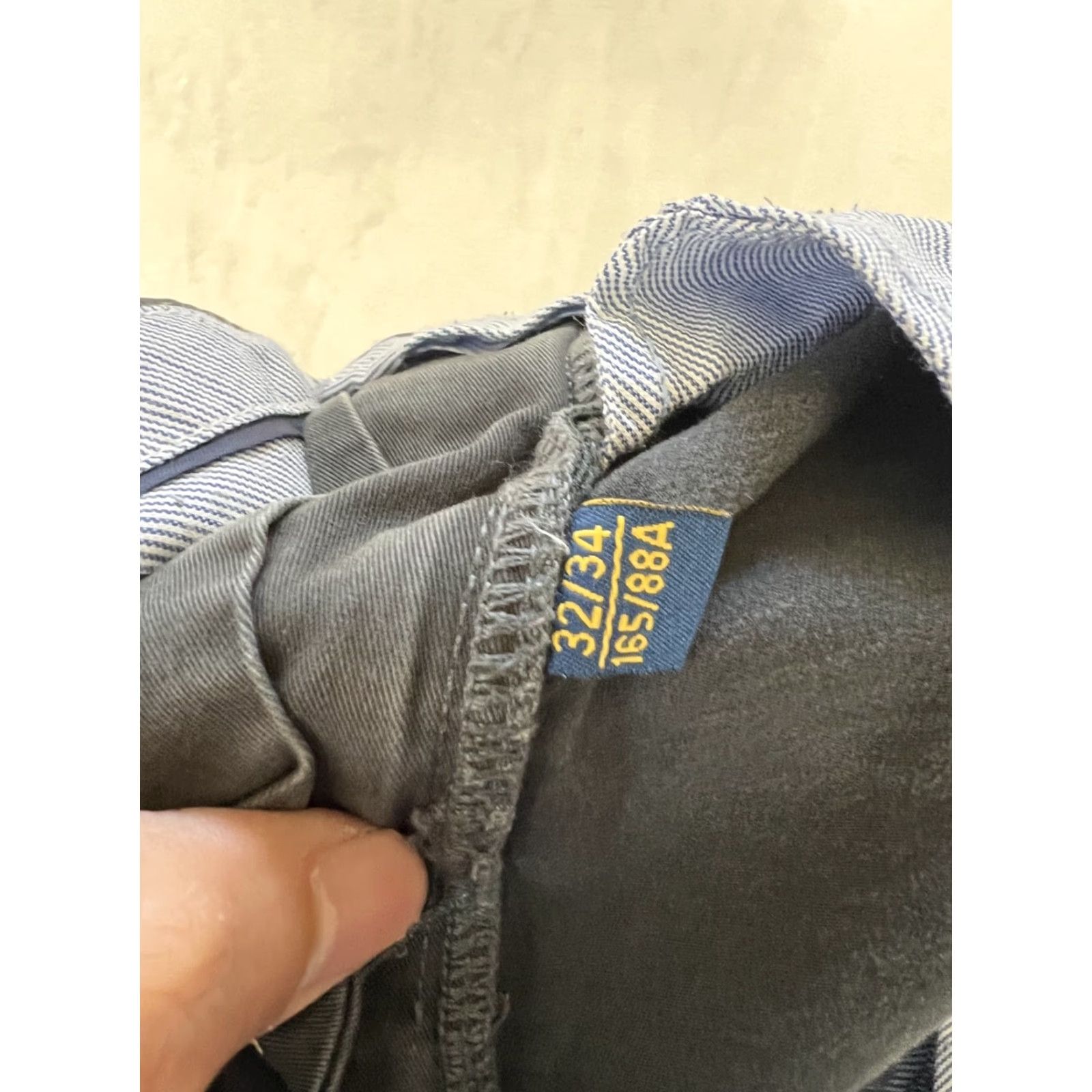 Polo Ralph Lauren Polo Ralph Lauren Pants Mens 32x28 Gray Chino Straight Fit Twill Stretch Regular Waist 32 Inseam 28 Button Logo Pockets Size US XS / EU 42 / 0 - 5 Thumbnail