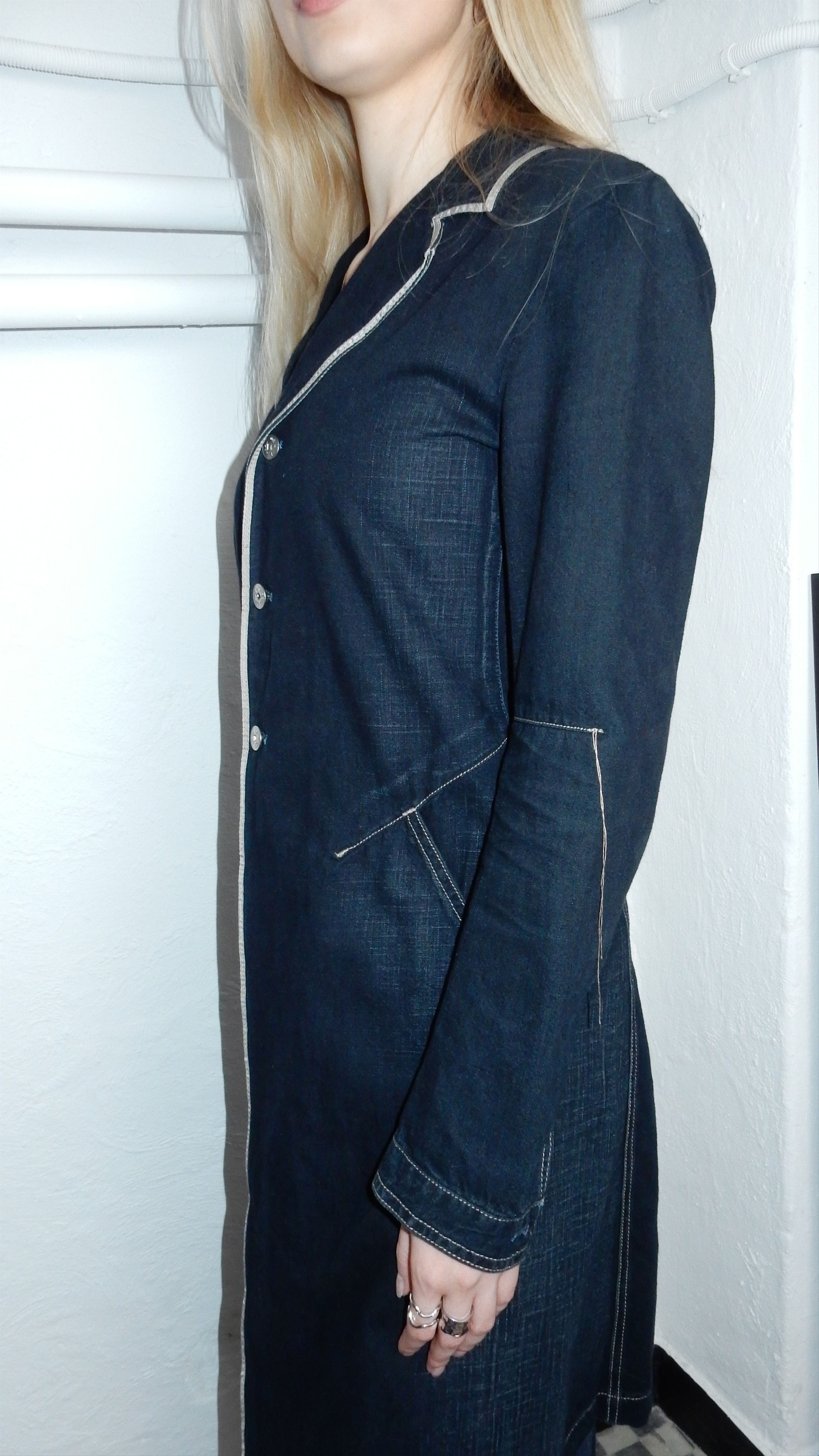 Marithe + Francois Girbaud × Vintage Marithe Francois Gribaud long dark coat - XS Size XS / US 0-2 / IT 36-38 - 12 Thumbnail