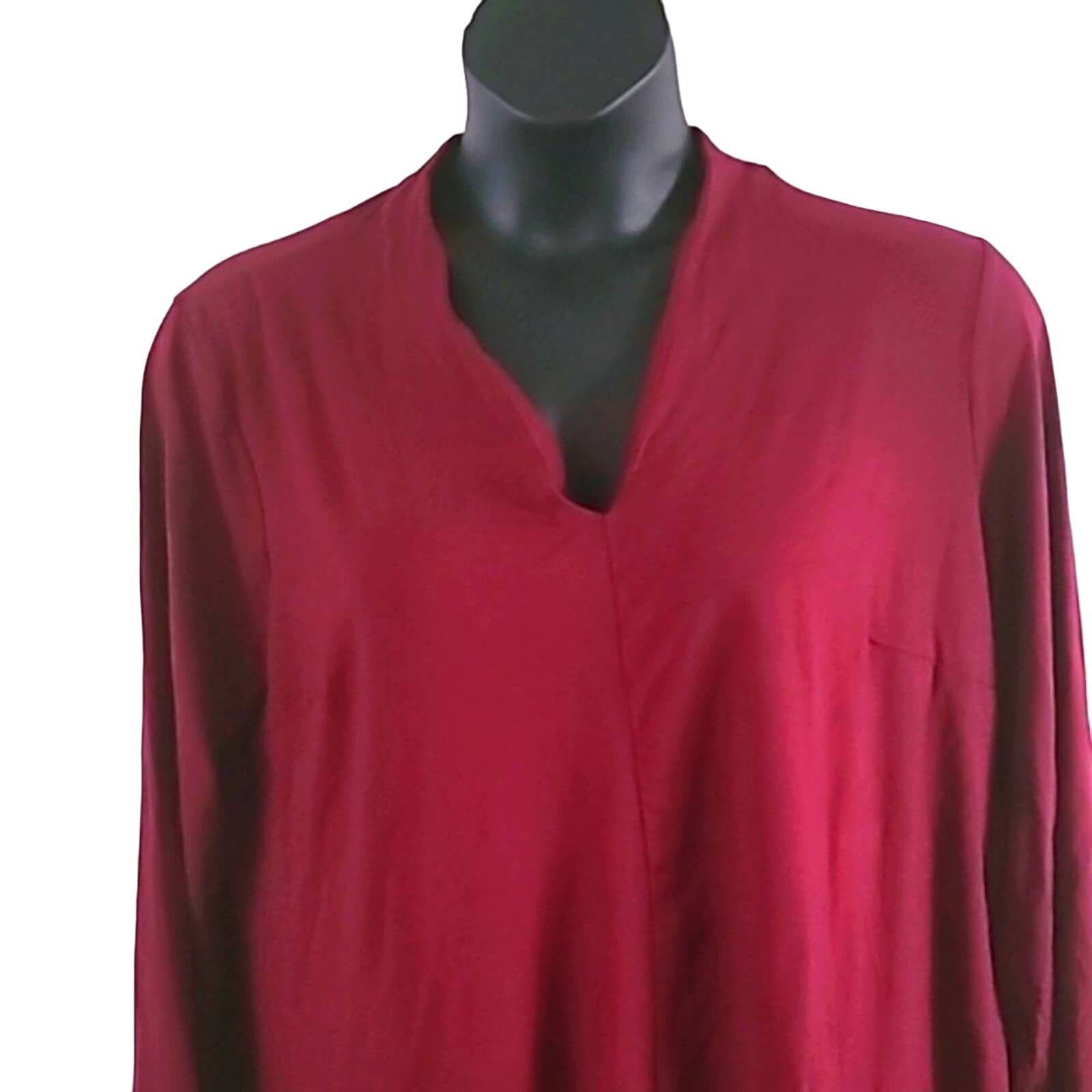 Other Liz Claiborne Women's Burgundy Tunic Top Size XL NWOT Size XL / US 12-14 / IT 48-50 - 3 Thumbnail