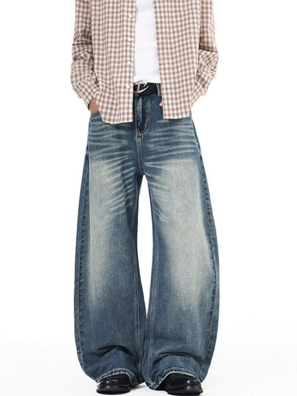 Vintage American retro washed whiskered cleanfit jeans Size US 32 / EU 48 - 2 Thumbnail