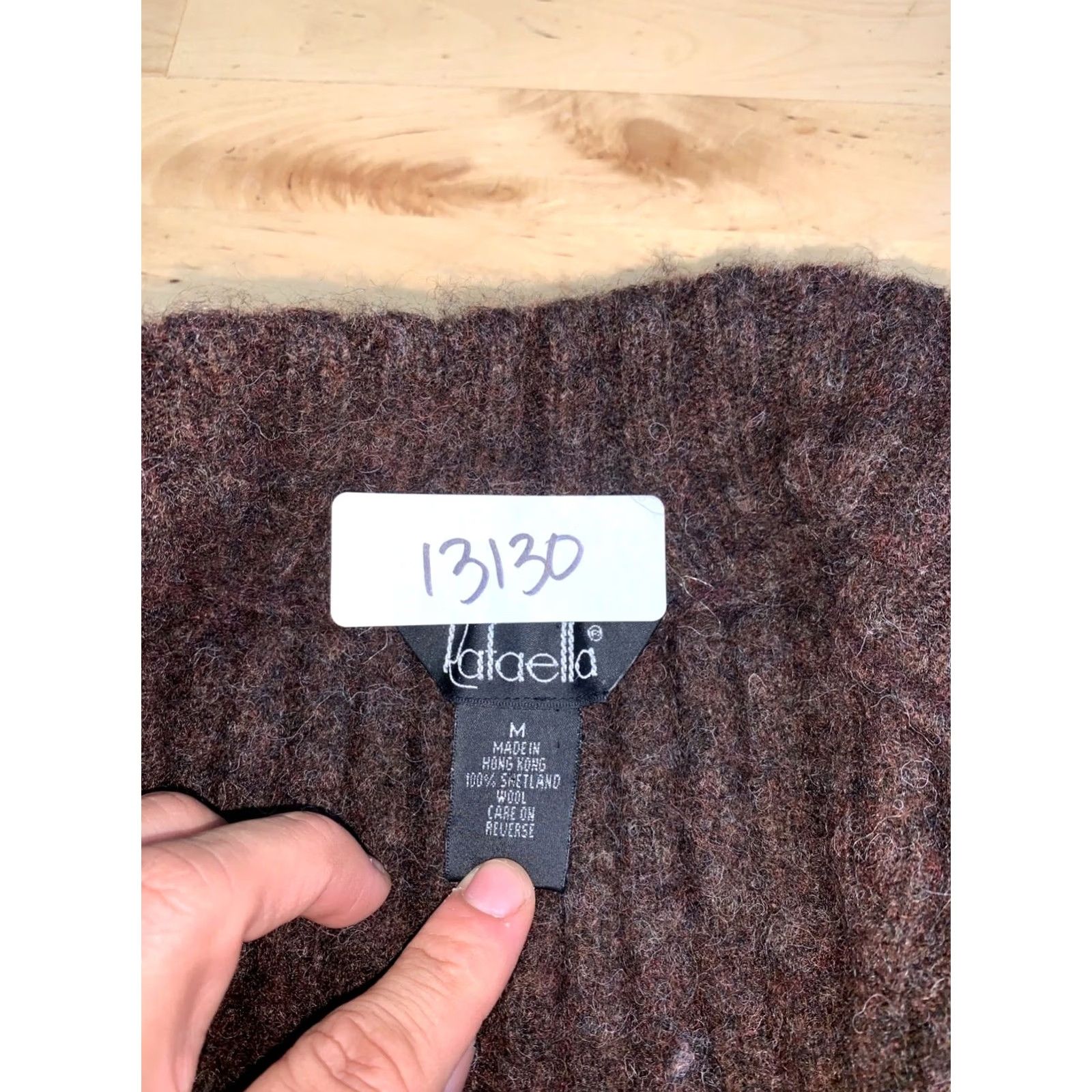 Vintage Rafaella Jacket Women S Brown Wool Full Zip Casual Pockets 13130 Service Measures like small Mens clarification missing Size S / US 4 / IT 40 - 2 Thumbnail