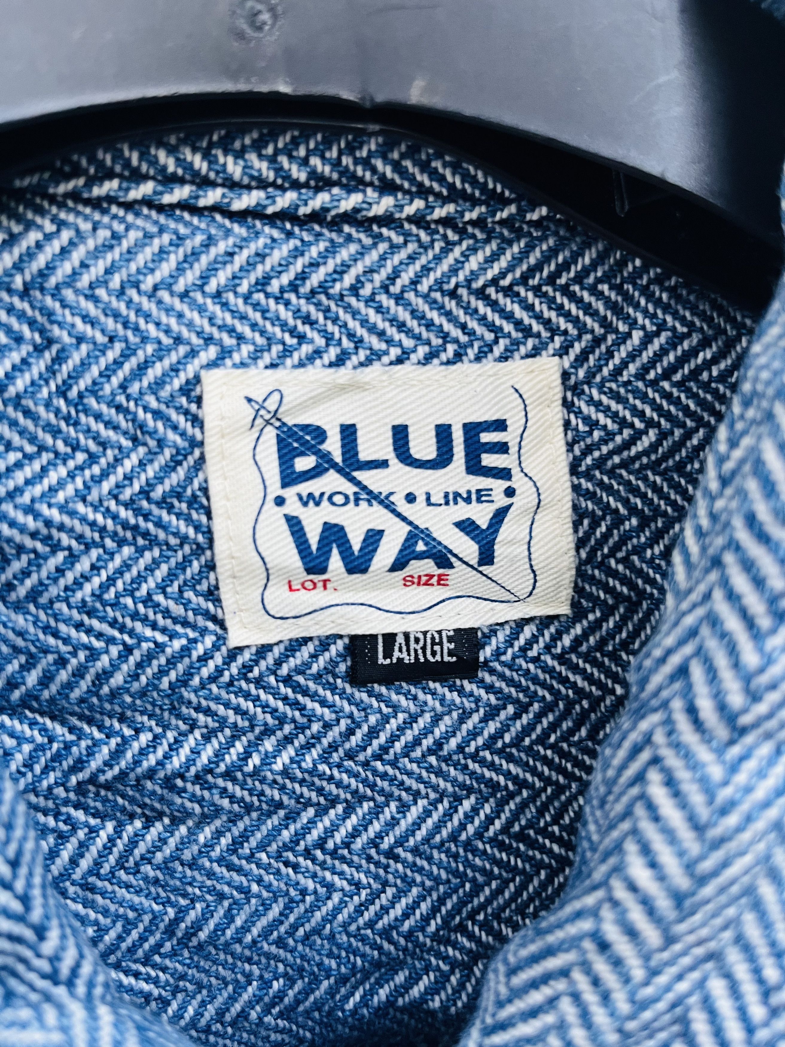 Japanese Brand × Vintage Vintage Blue Way Haringbone Japanese Designer Fashion Style Size US XL / EU 56 / 4 - 10 Thumbnail