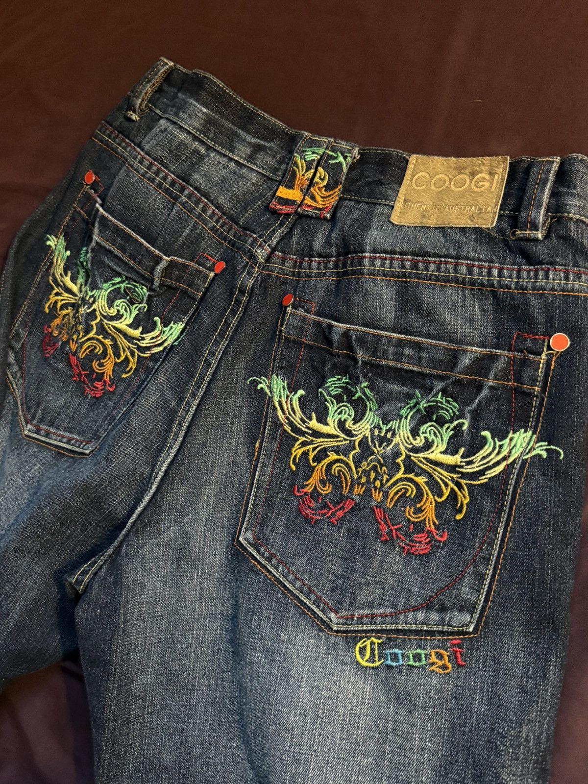 Coogi Coogi blue jeans rasta pattern vintage Size US 34 / EU 50 - 1 Thumbnail