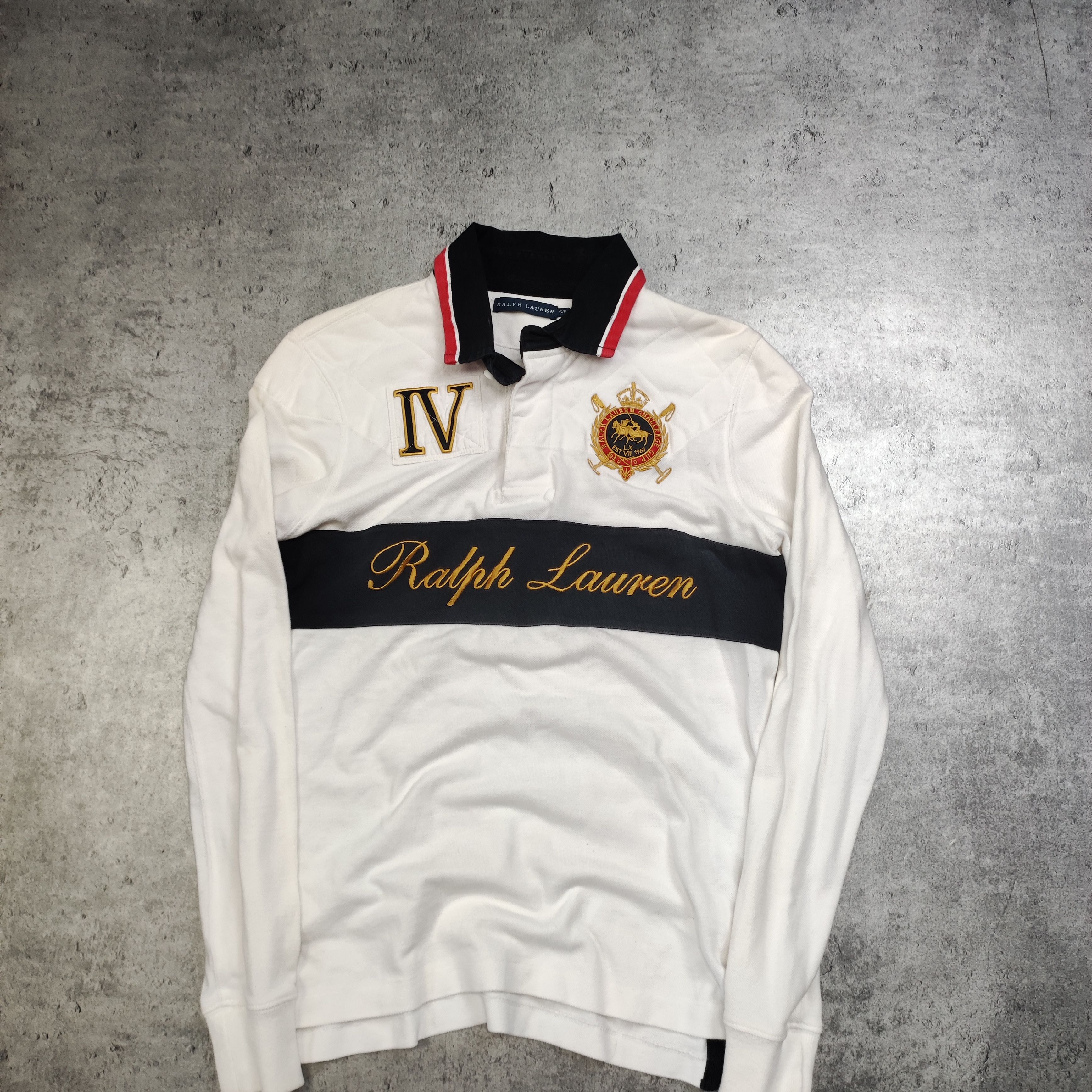 Polo Ralph Lauren × Ralph Lauren × Vintage RARE 90s Polo Ralph Lauren Chief Keef Big Logo Polo Shirt Size S / US 4 / IT 40 - 2 Thumbnail