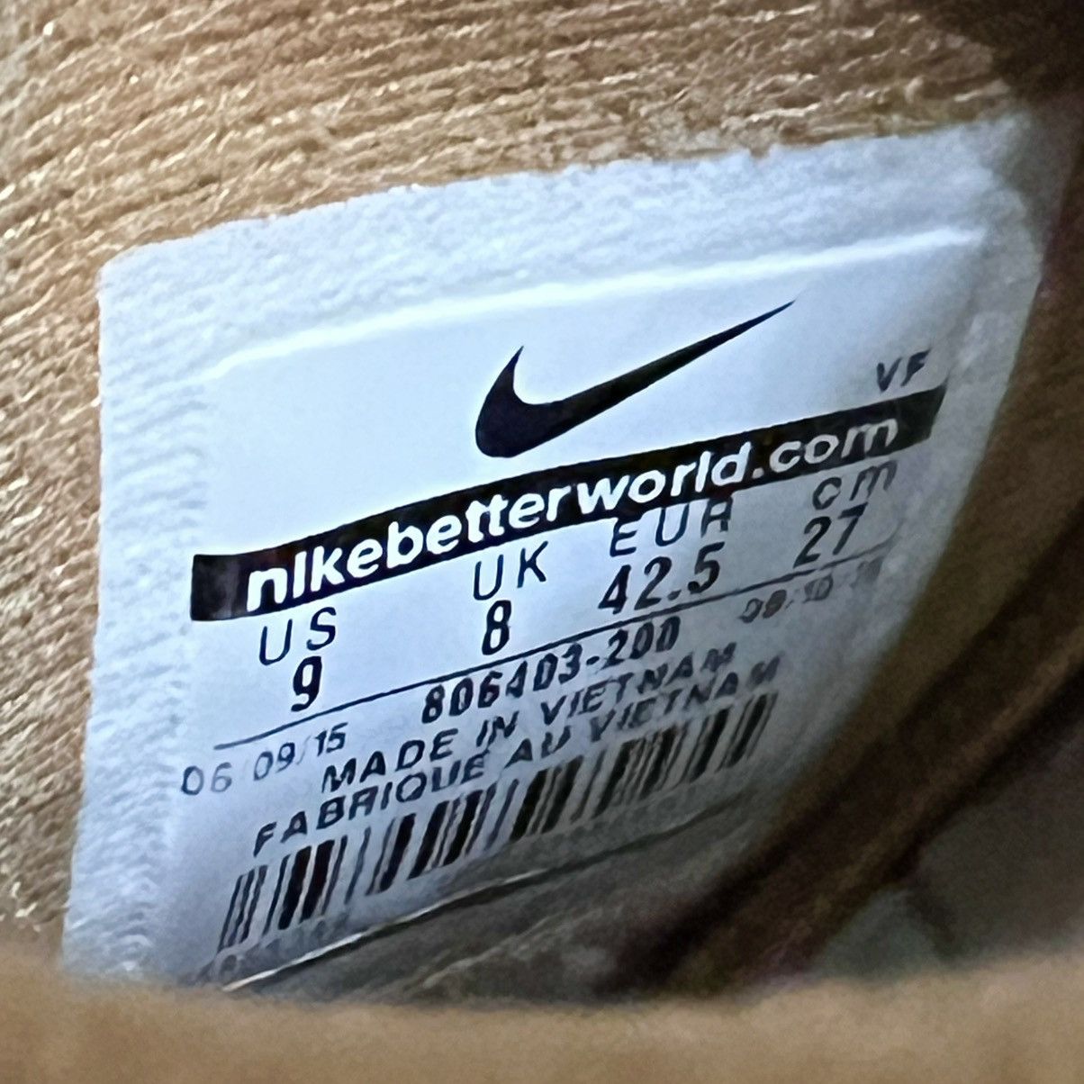 Nike Size 9 - Nike Air Force 1 High Flax 2015 806403200 Wheat AF1 Size US 9 / EU 42 - 6 Thumbnail