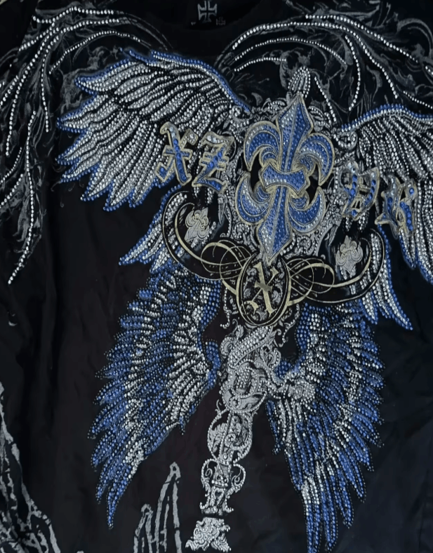 Japanese Brand 18 Y2K Gothic Cracked T Shirt Size US S / EU 44-46 / 1 - 6 Thumbnail