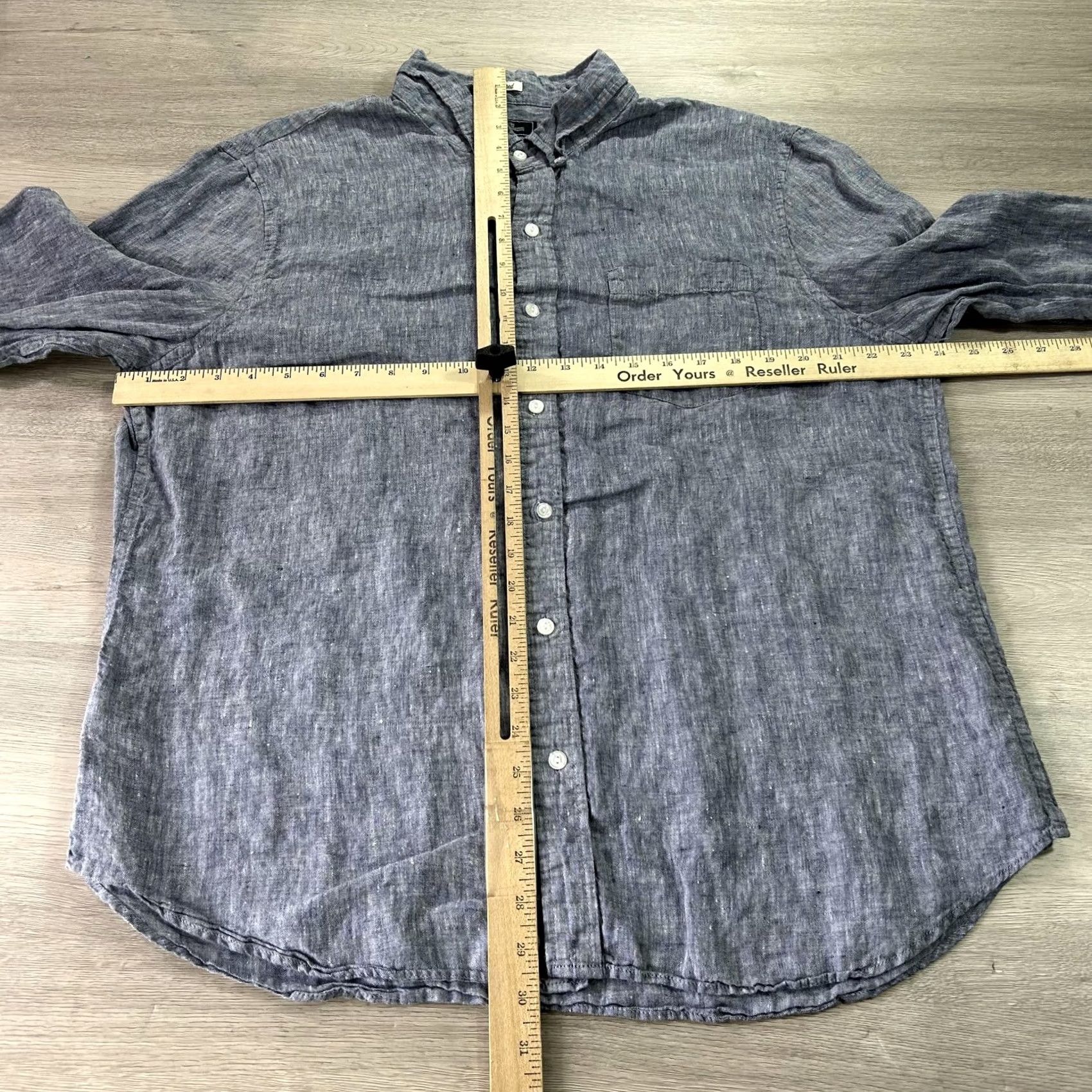 Reyn Spooner Reyn Spooner Shirt Mens XL Blue 100% Linen Button-Down Tailored Long Sleeve Size US XL / EU 56 / 4 - 6 Thumbnail