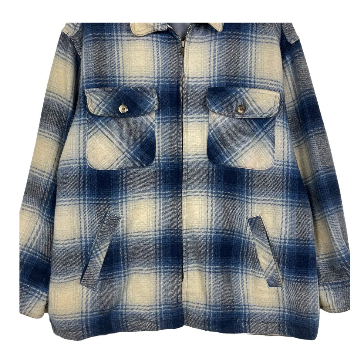 Japanese Brand × Vintage 💥SEAHOP WORKER SHADOW TARTAN WORKER JACKET Size US L / EU 52-54 / 3 - 5 Thumbnail