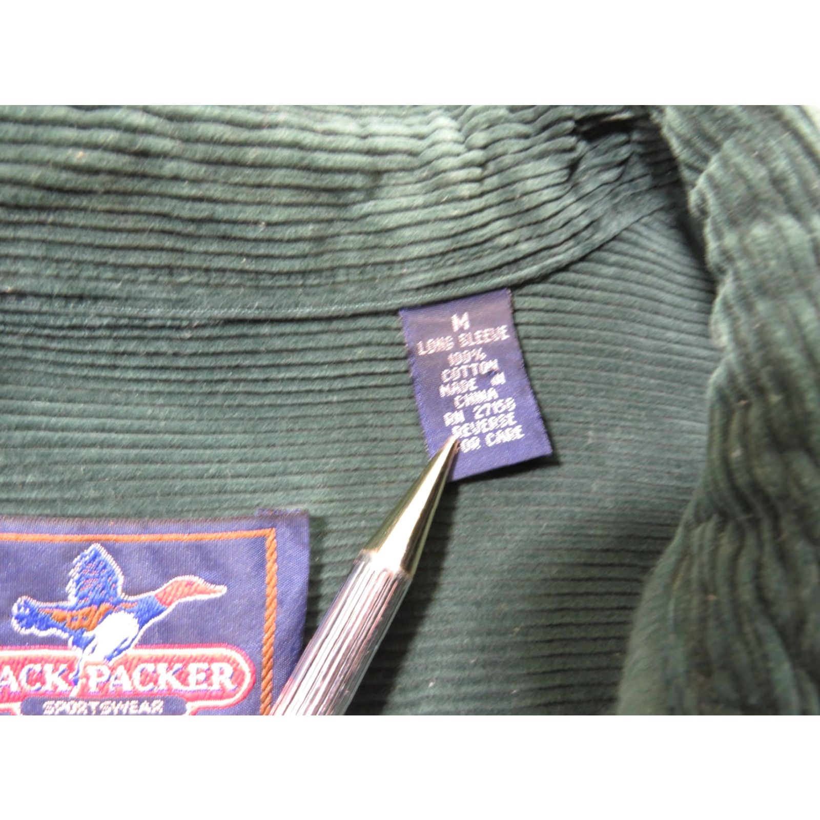 Vintage VINTAGE Back Packer Sportswear Corduroy Shirt Green Cotton Button-Up Medium Men Casual 70s Size US M / EU 48-50 / 2 - 5 Thumbnail