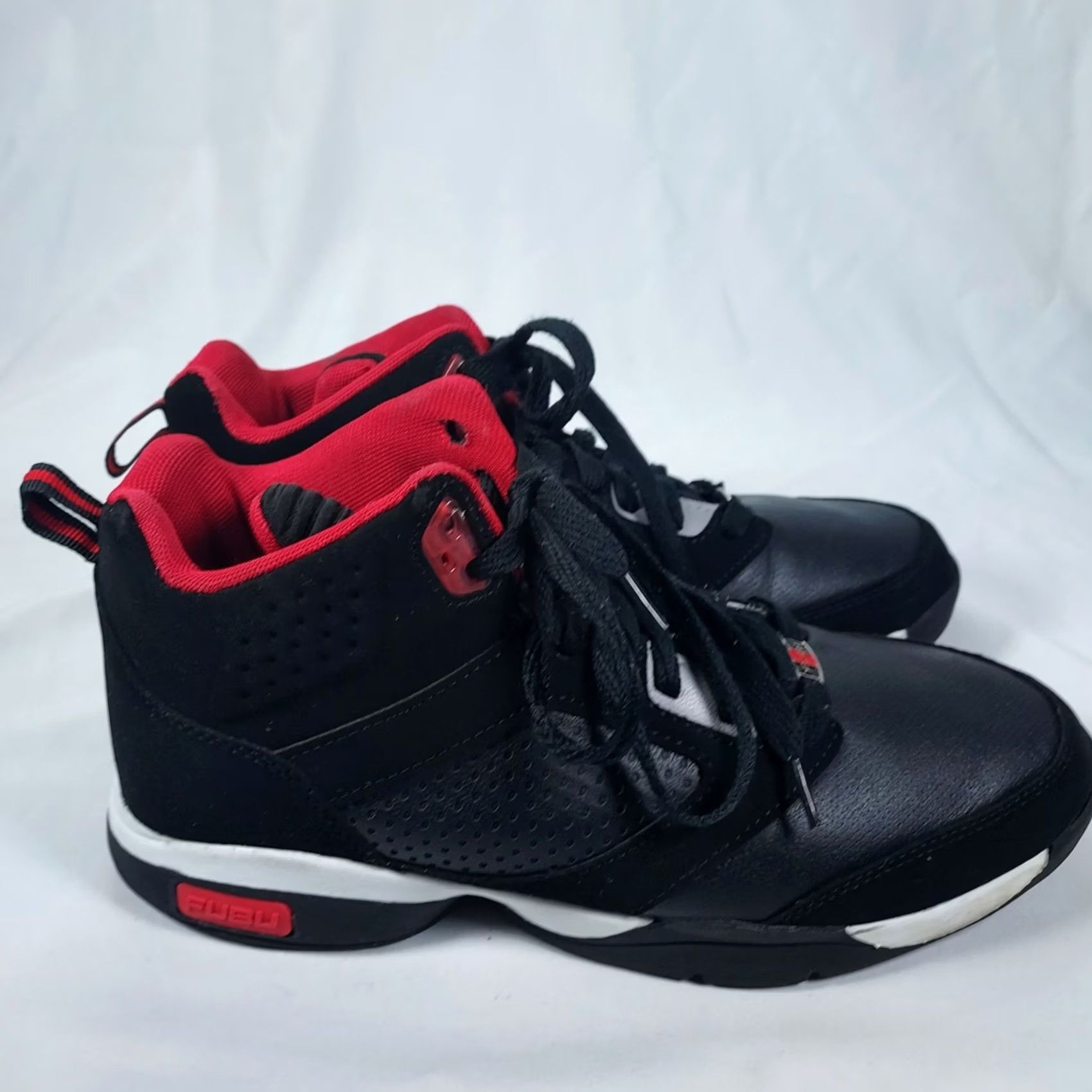 Fubu FUBU Men Black Red High Top Basketball Shoes Sneakers Synthetic Leather Upper Rubber Outsole M 8.5 Athletic Casual Activewear Mens Size US M / EU 48-50 / 2 - 4 Thumbnail