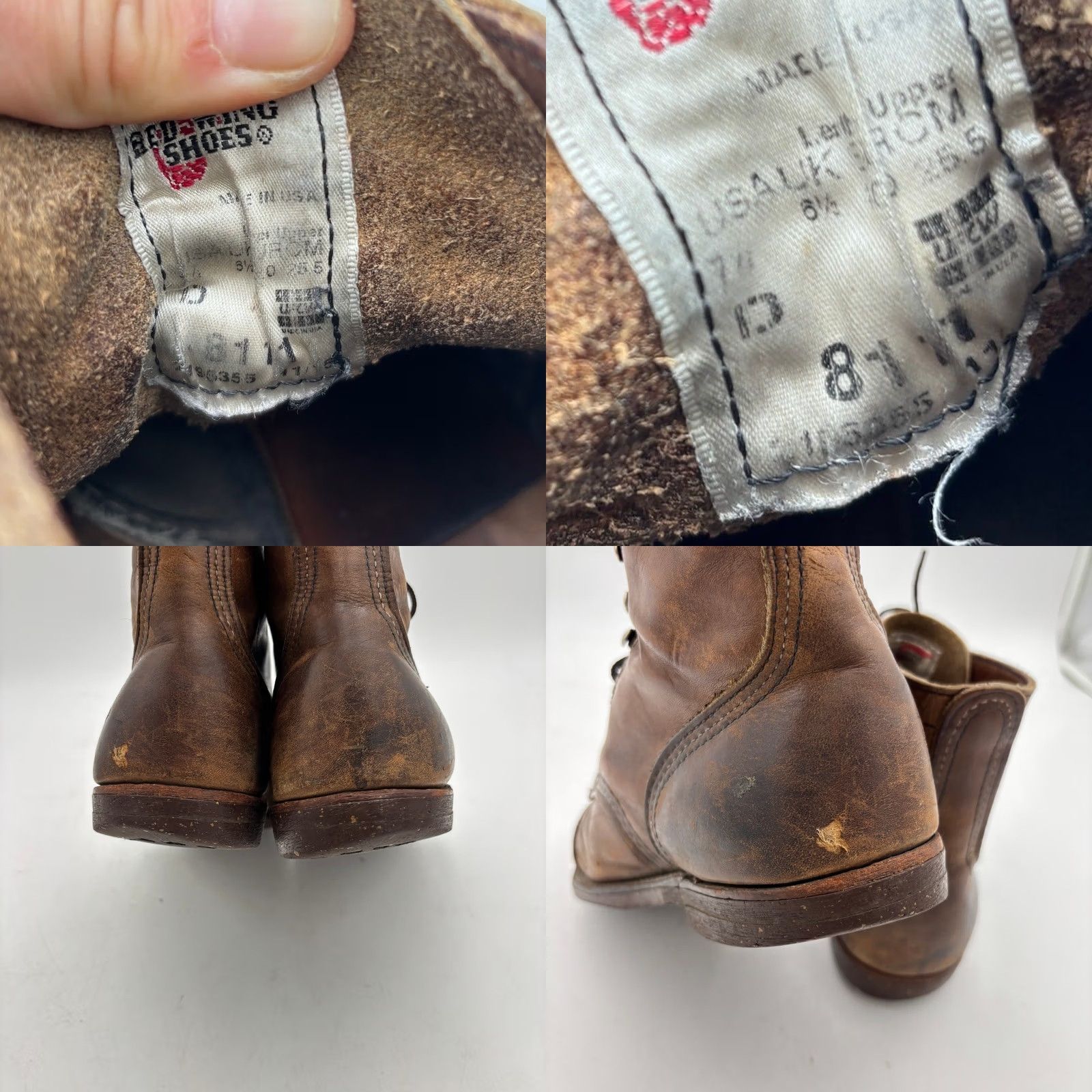 Red Wing Red Wing Work Boots Men's 7.5D Workwear Leather 6 Inch Iron Ranger Combat Brown Size US 8 / EU 41 - 8 Thumbnail