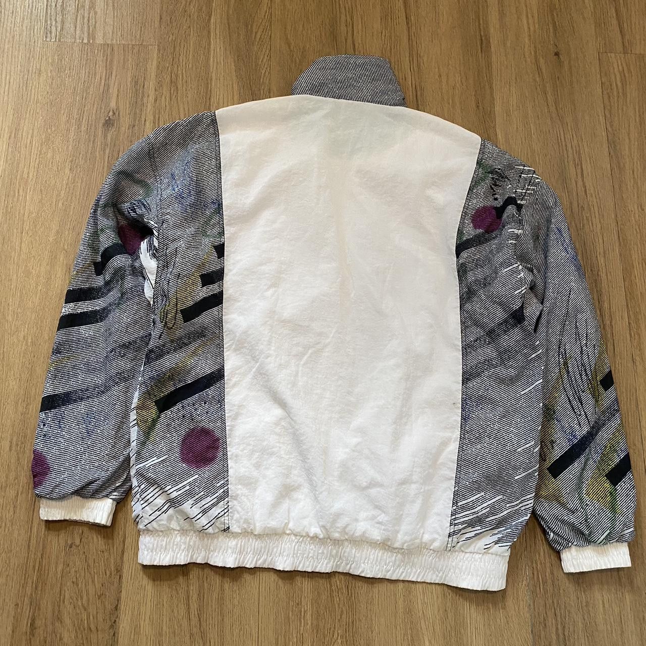 Puma 80s Puma windbreaker jacket in white and purple Size US L / EU 52-54 / 3 - 3 Thumbnail