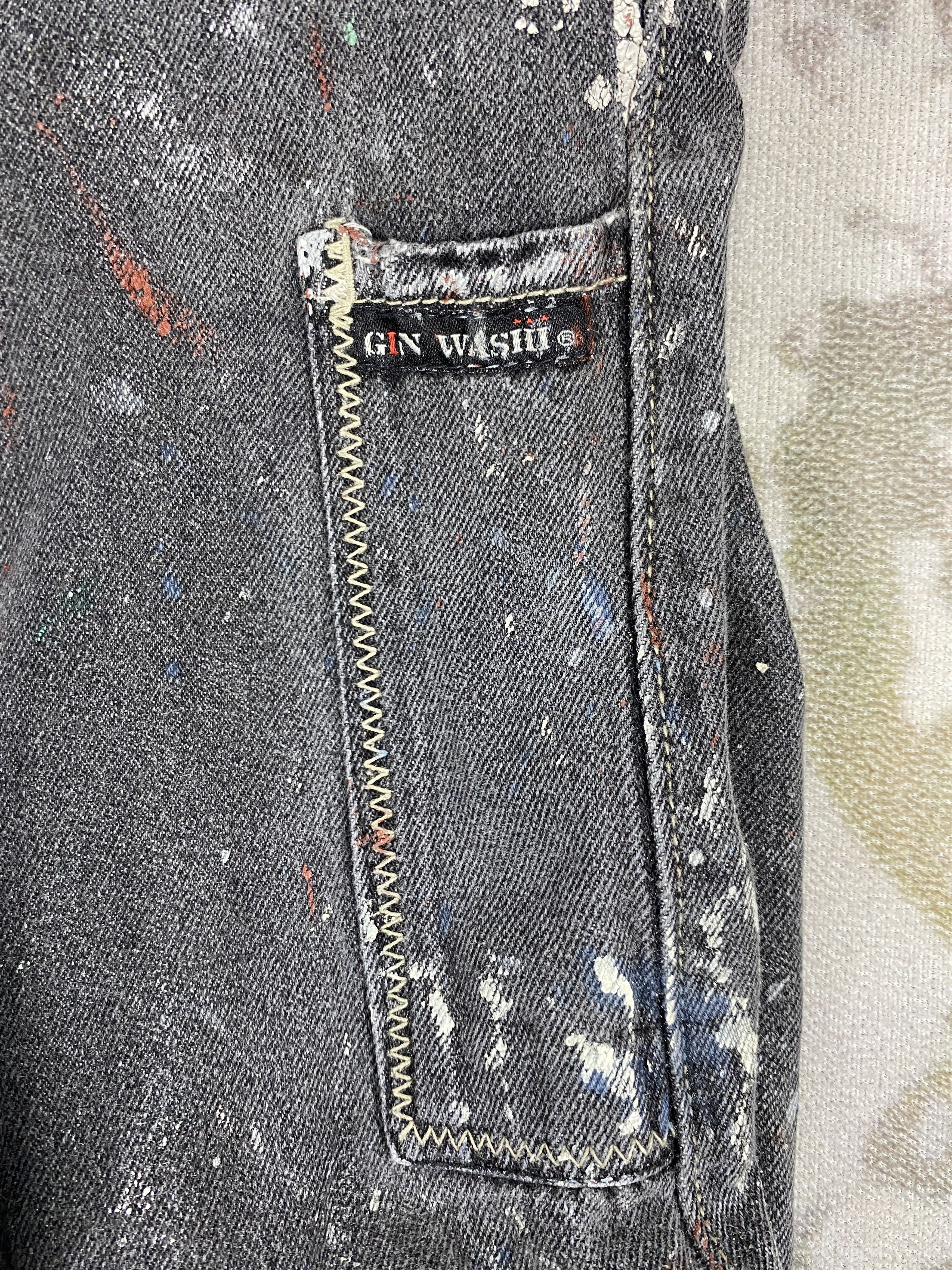 Vintage Distressed Paint Vintage Baggy Jeans 30x40 Denim-JN3574 Size US 30 / EU 46 - 14 Thumbnail