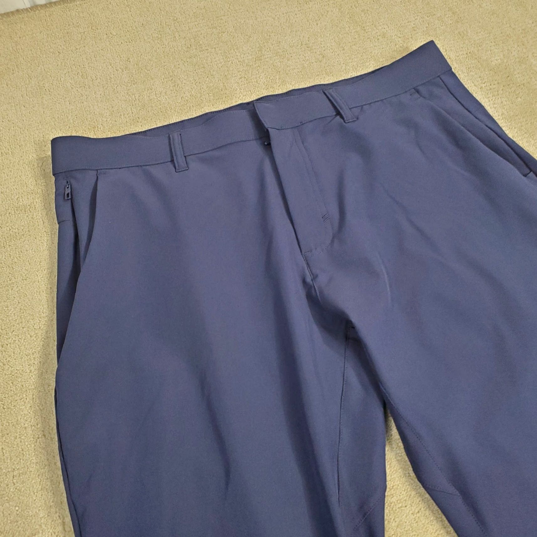 Fabletics Fabletics Pants Mens 34x29 Chino Flat Front Lightweight Performance Blue Regular Inseam 29 Logo Size US 34 / EU 50 - 2 Thumbnail