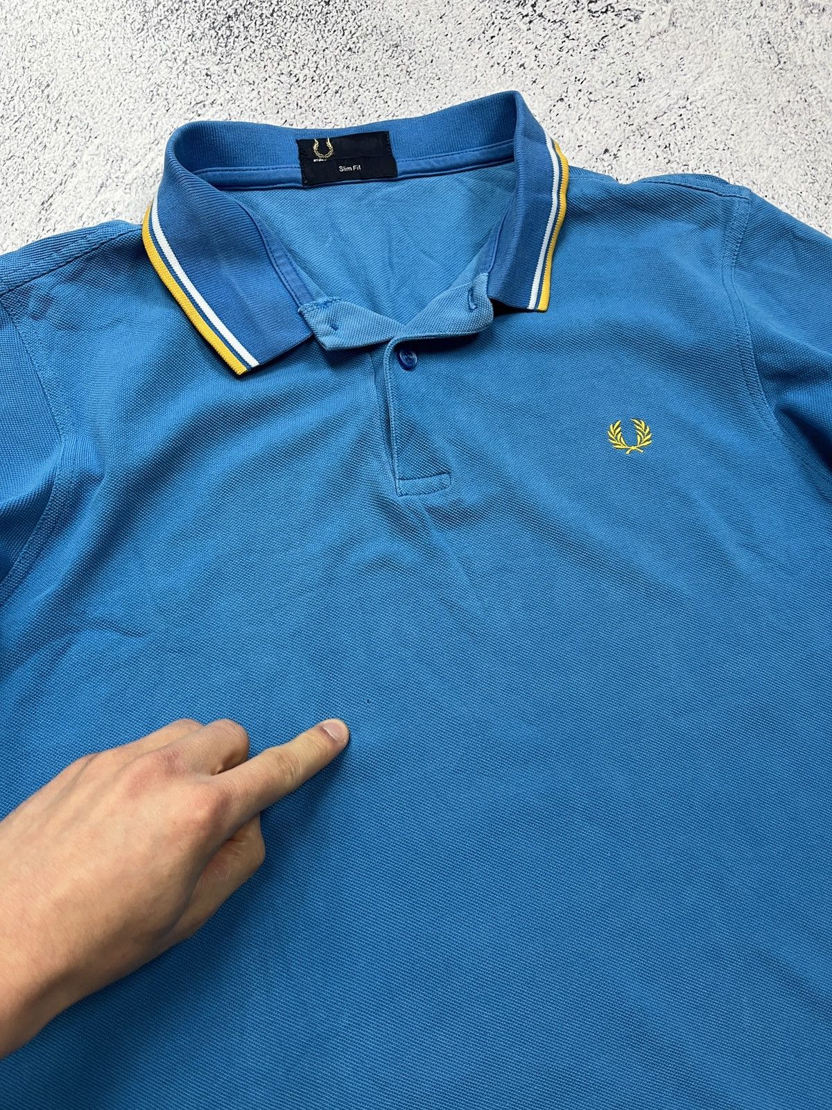 Fred Perry Fred Perry Polo Shirt Blue Yellow Casual Streetwear Hype Size US L / EU 52-54 / 3 - 5 Thumbnail
