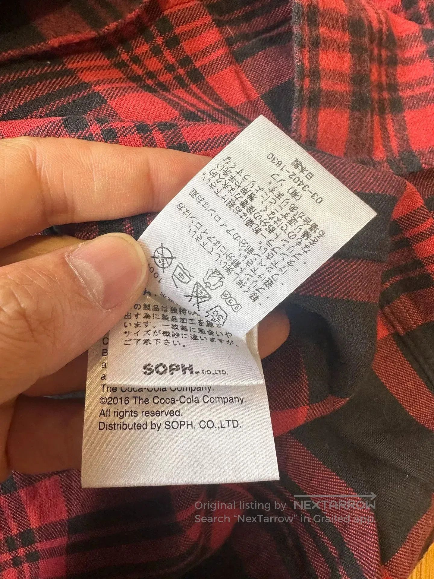 F.C.R.B Coca-Cola x F.C.R.B Red Plaid Shirt. Size US XL / EU 56 / 4 - 6 Thumbnail
