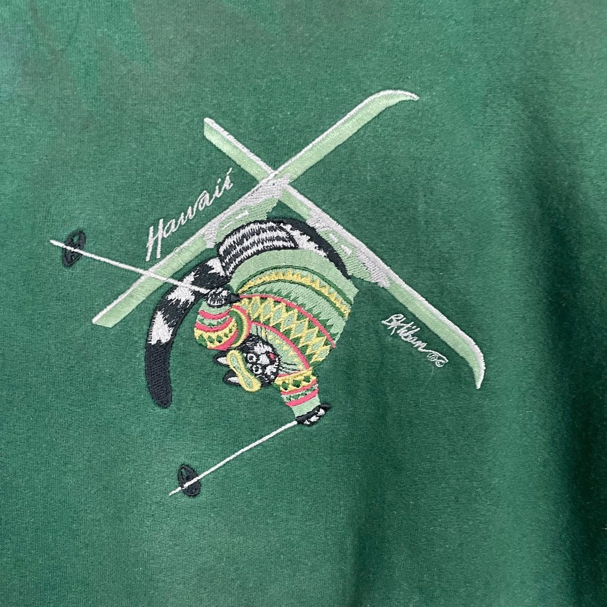 Vintage Vintage Crazy Shirt Hawaii B. Kliban Cat Ski Sweatshirt Size US S / EU 44-46 / 1 - 10 Thumbnail