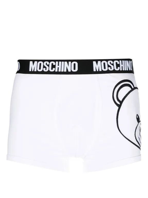 Moschino o1y0225 Size : S / Logo Boxer in White Size ONE SIZE - 1 Thumbnail
