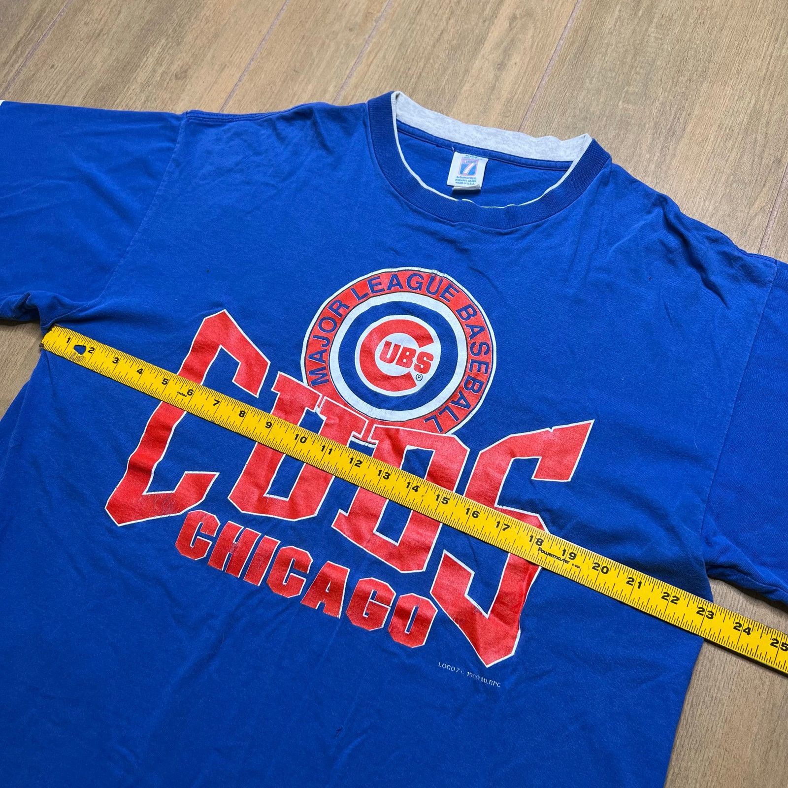 Logo 7 Vintage 80s Chicago Cubs Logo 7 MLB Spellout Logo Sz XL Y2K Size US XL / EU 56 / 4 - 6 Thumbnail