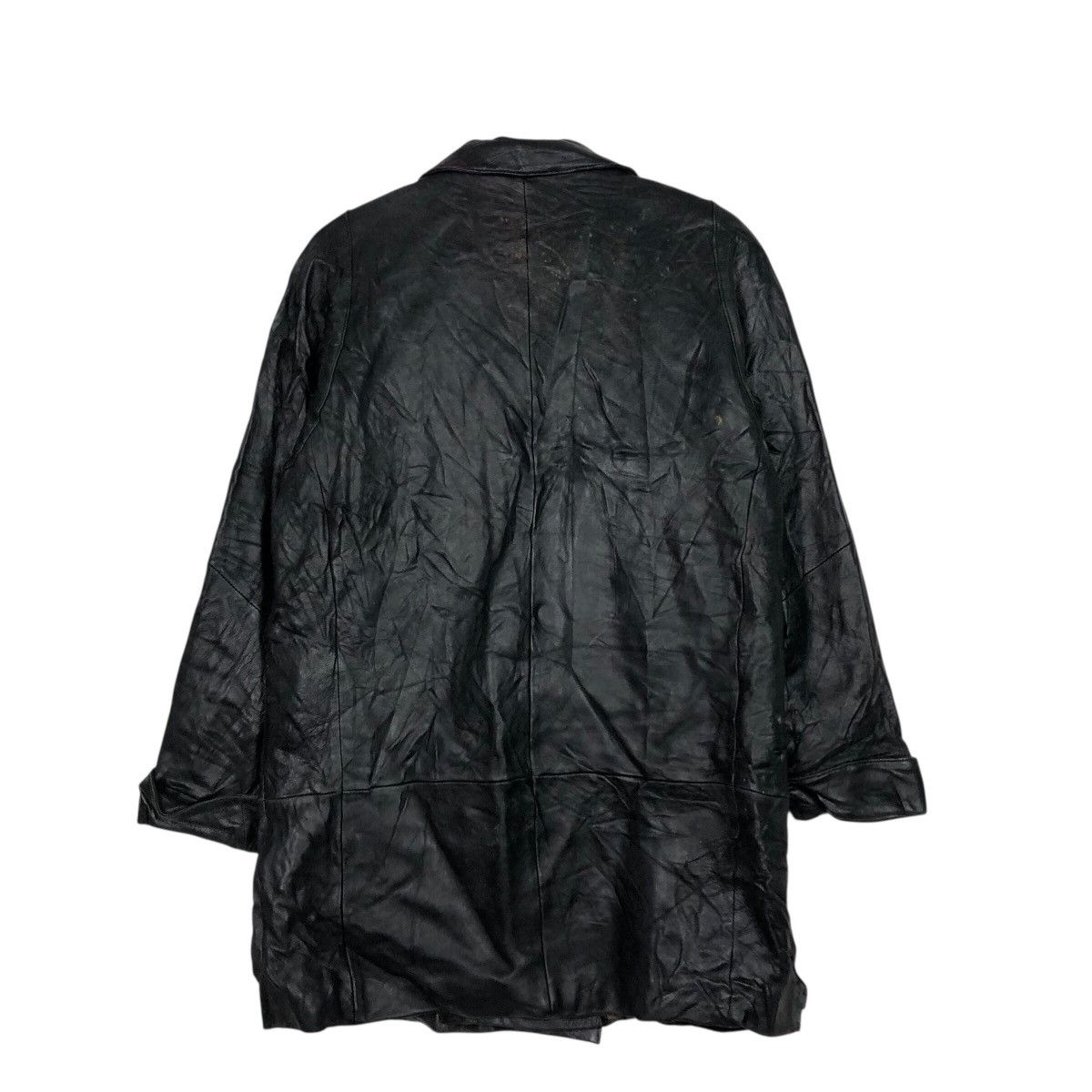 Japanese Brand Artisanal Crinkled Leather Trench Map Lining Issey Miyake Size US M / EU 48-50 / 2 - 9 Thumbnail